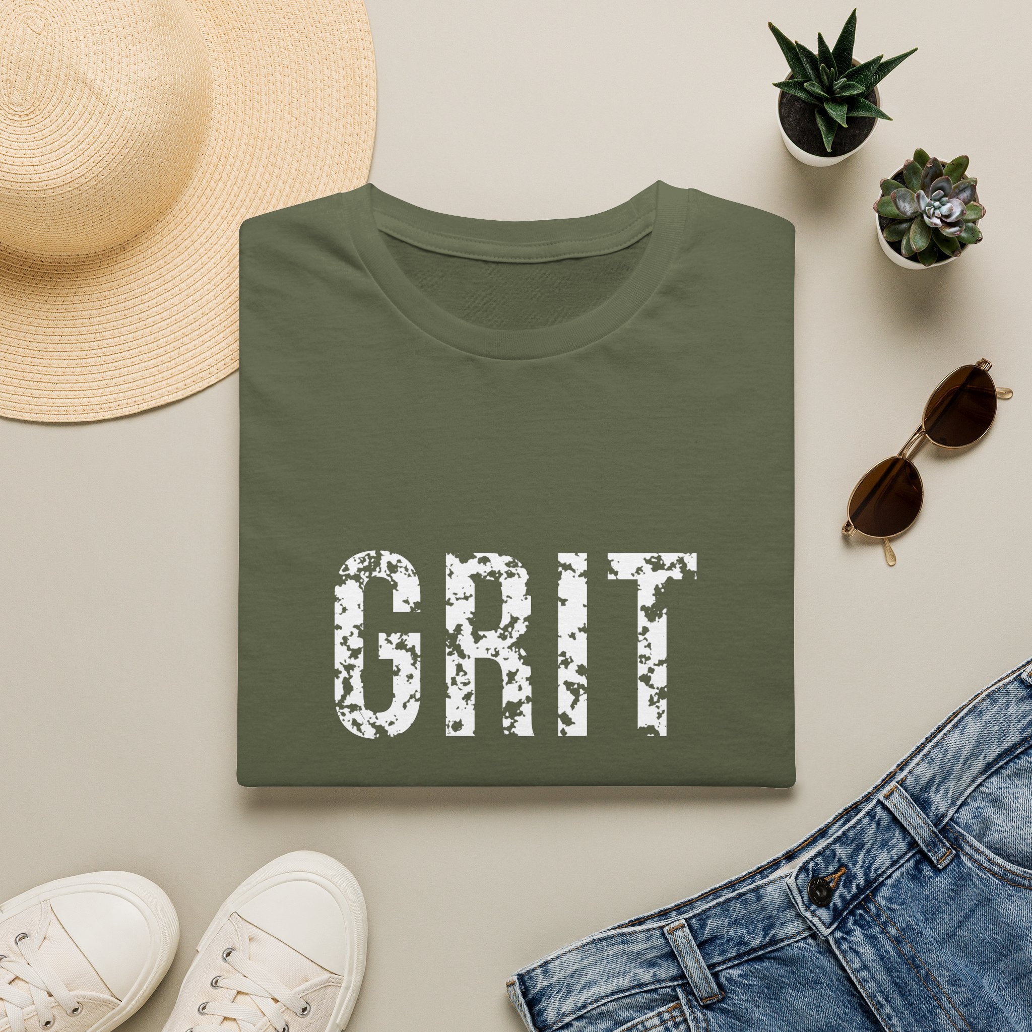 Grit Tee — motivational graphic tee by Get To The Finish Line (view 3)
