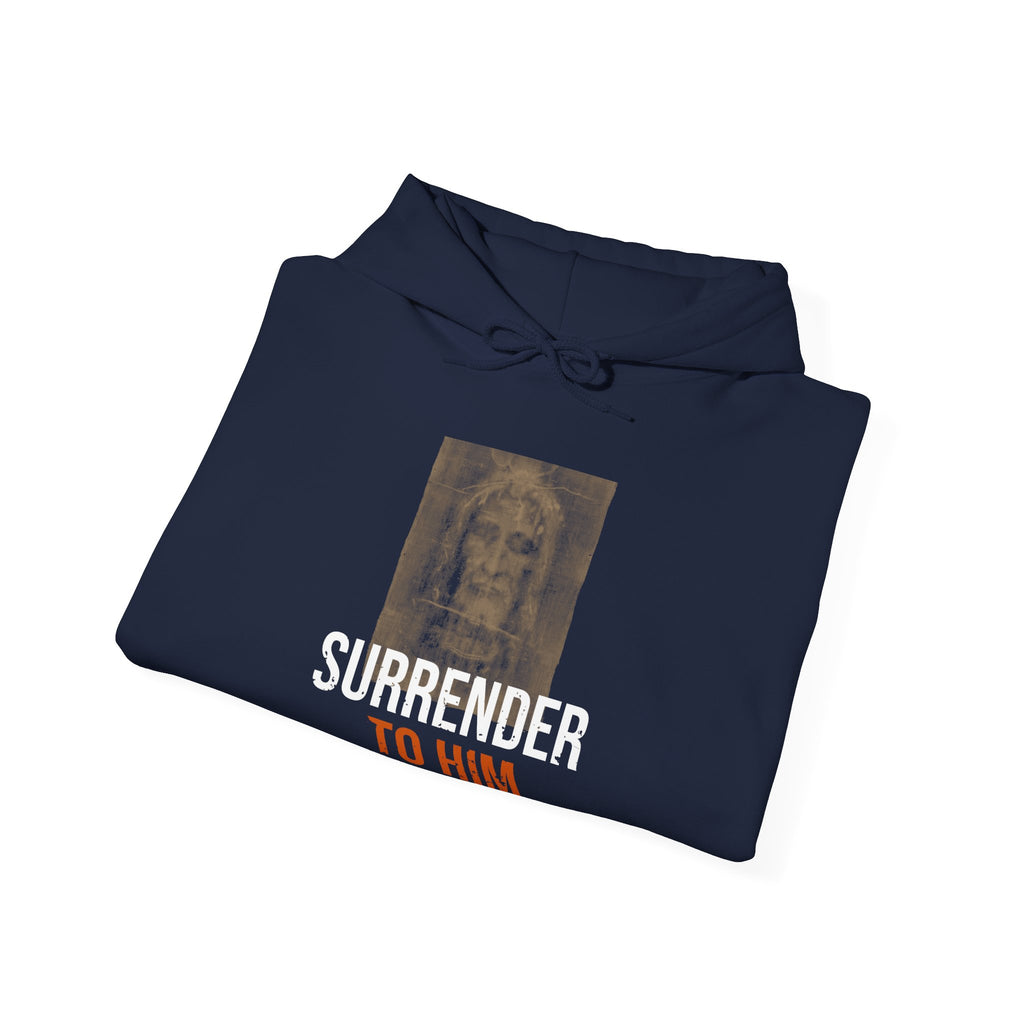 Surrender To Him Hoodie — Shroud, White Text