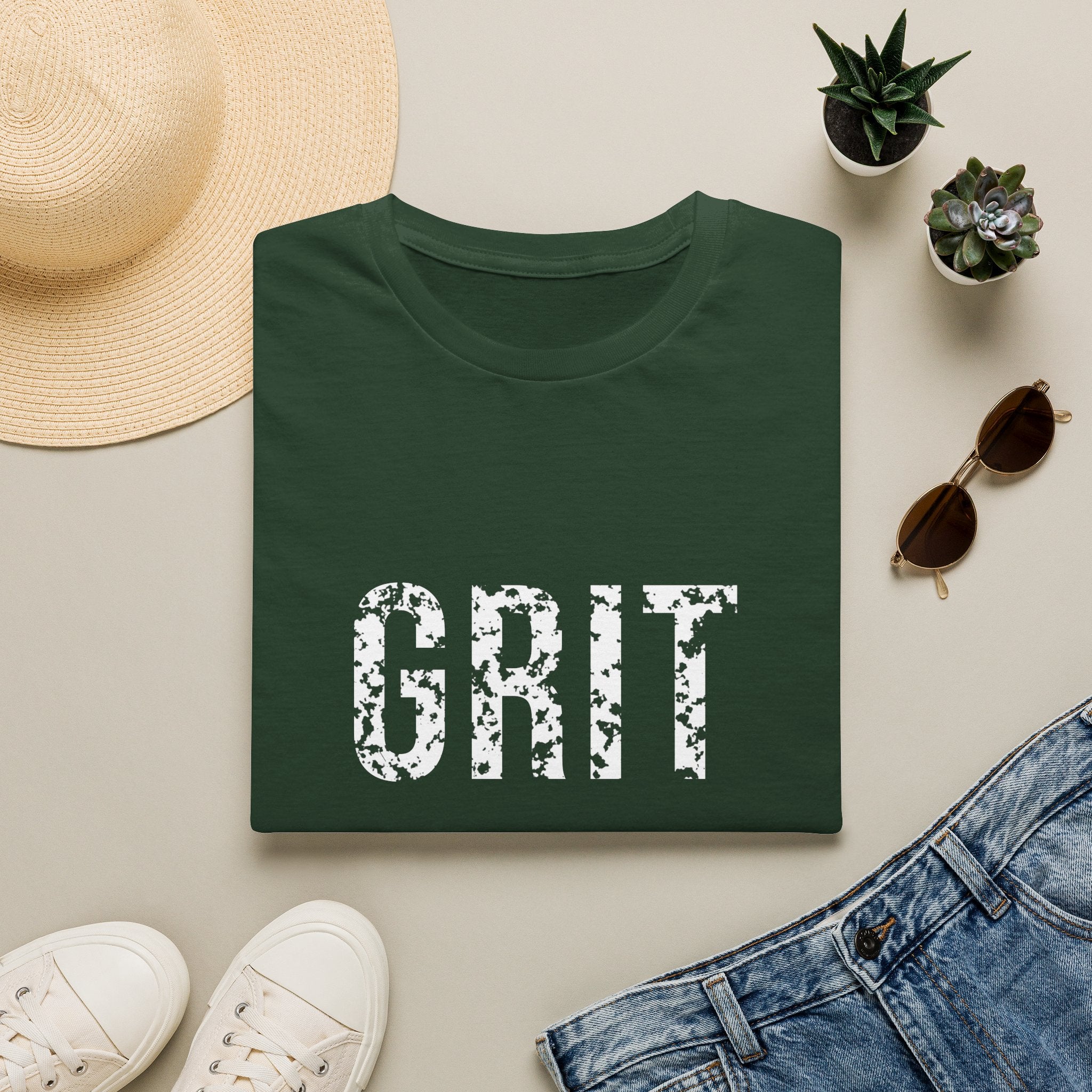 Grit Tee — motivational graphic tee by Get To The Finish Line (view 4)