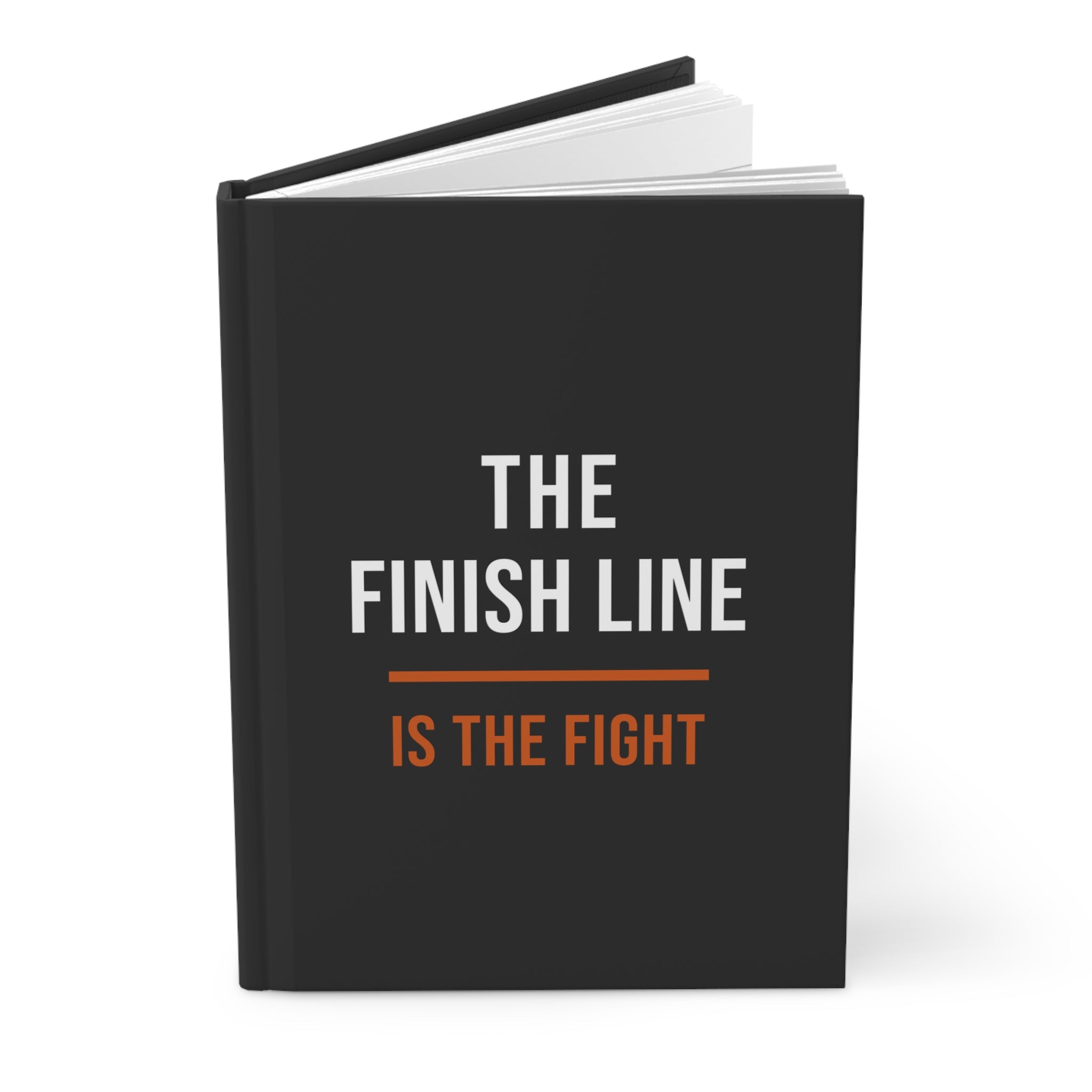 The Finish Line Is the Fight — Hardcover Journal — motivational endurance hardcover journal by Get To The Finish Line (view 3)