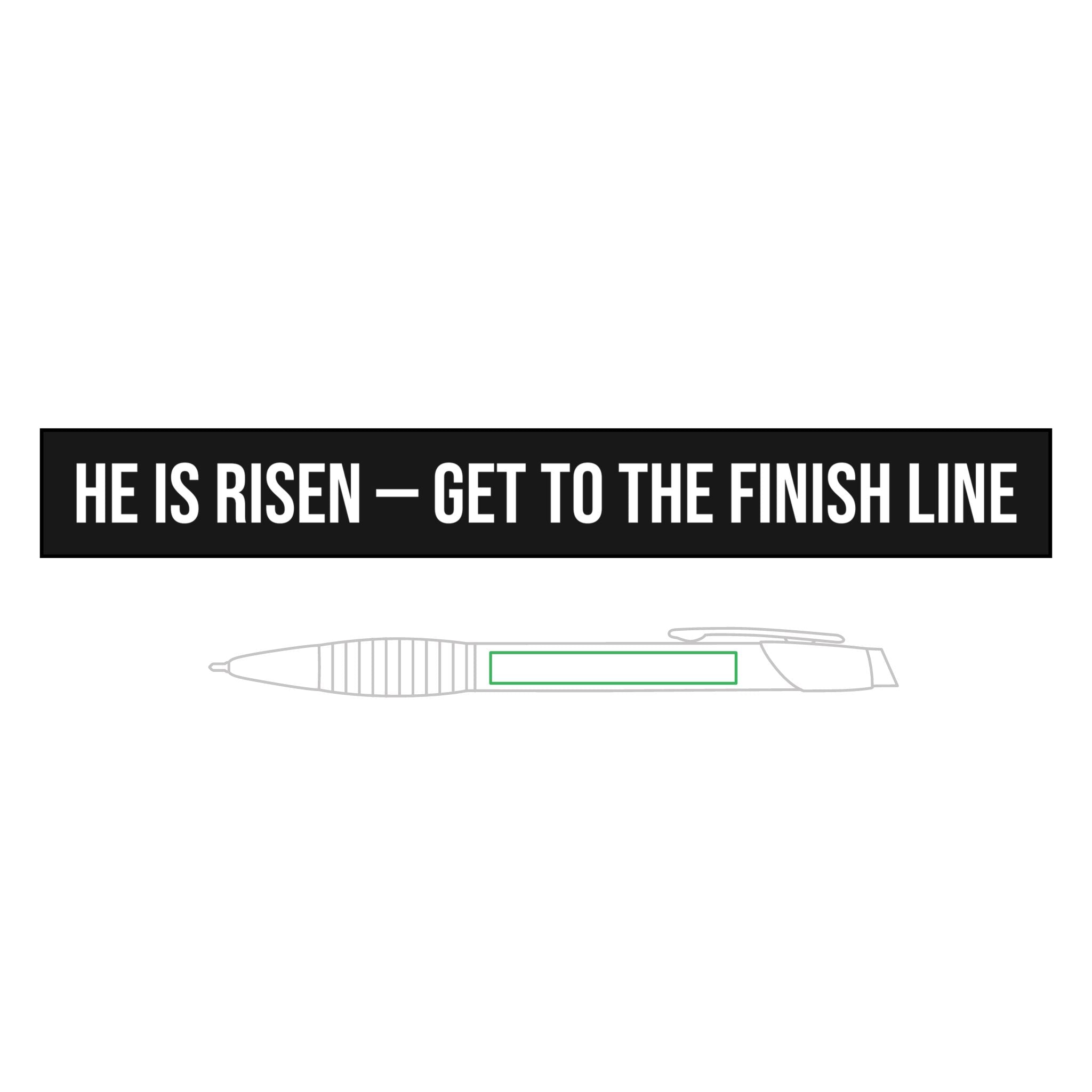 He Is Risen Pen — Engraved Brass — christian resurrection engraved brass pen by Get To The Finish Line