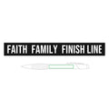 Faith Family Finish Line — Engraved Brass Pen — christian family values engraved brass pen by Get To The Finish Line