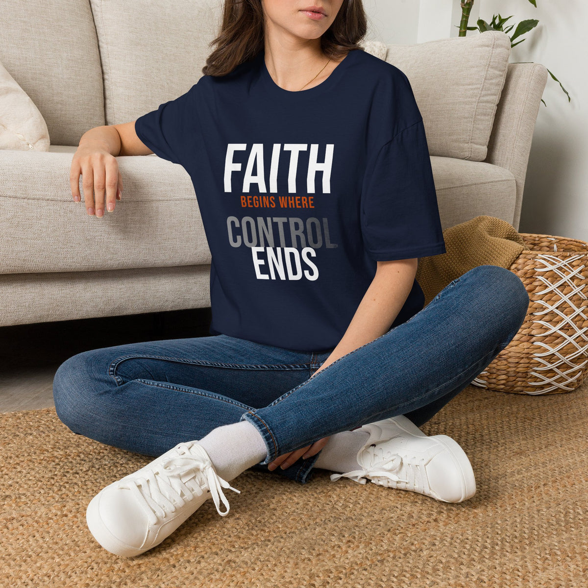Faith Begins Where Control Ends Tee — Dissolve