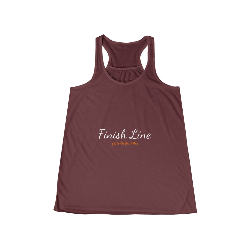 Get To The Finish Line Script Flowy Racerback Tank — Dark — motivational perseverance flowy racerback tank by Get To The Finish Line (view 3)