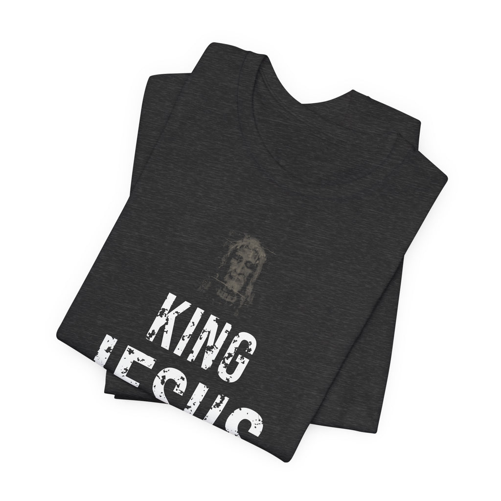 King Jesus Tee — White — christian graphic tee by Get To The Finish Line (view 12)