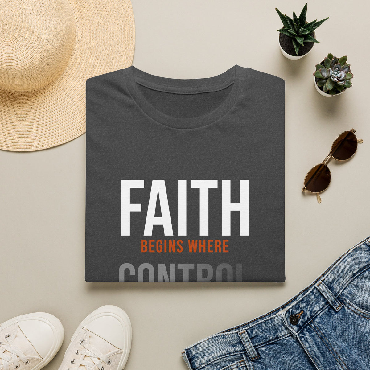 Faith Begins Where Control Ends Tee — Dissolve