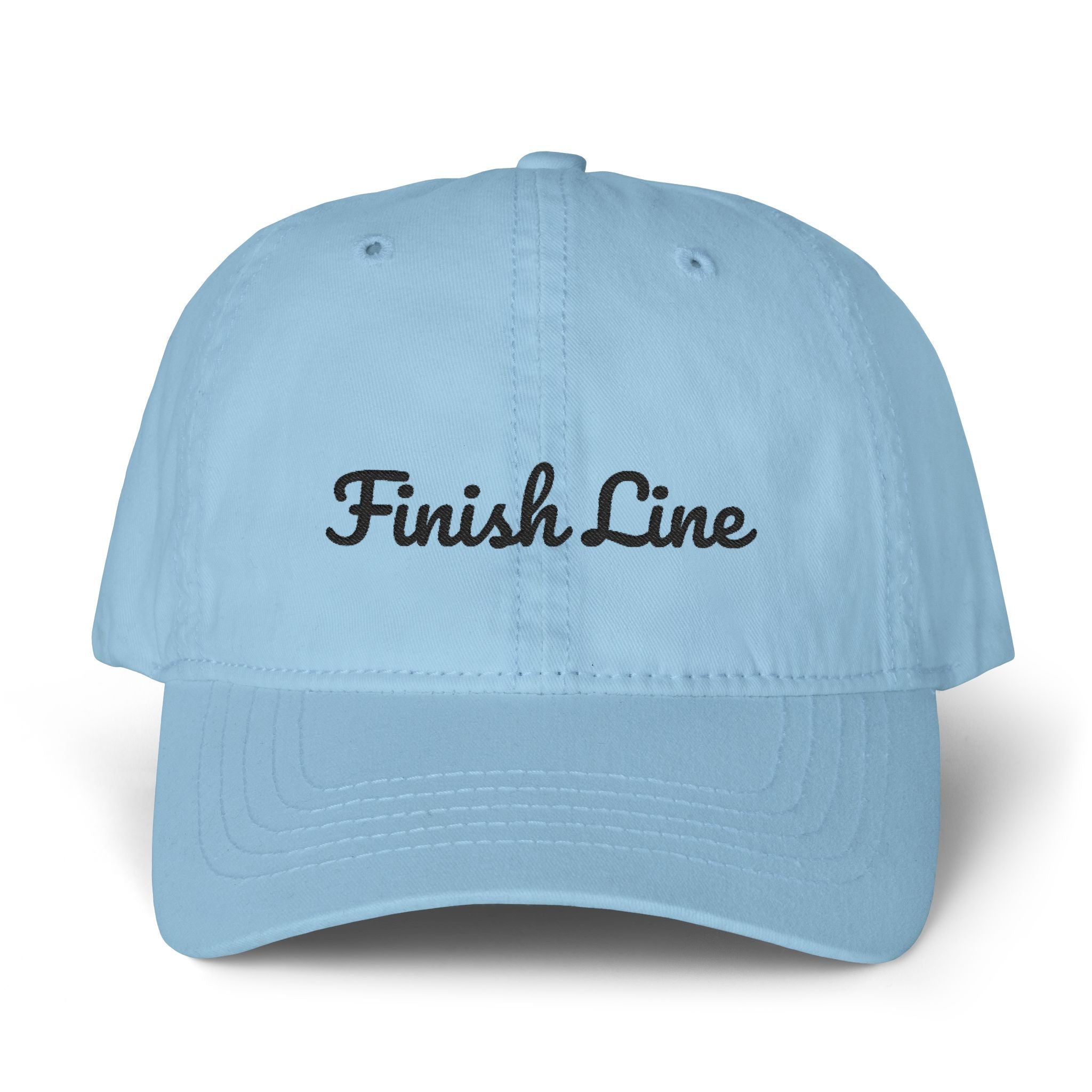 Get To The Finish Line Script Women’s Cap — Pigment-Dyed — motivational perseverance pigment-dyed cap by Get To The Finish Line (view 4)