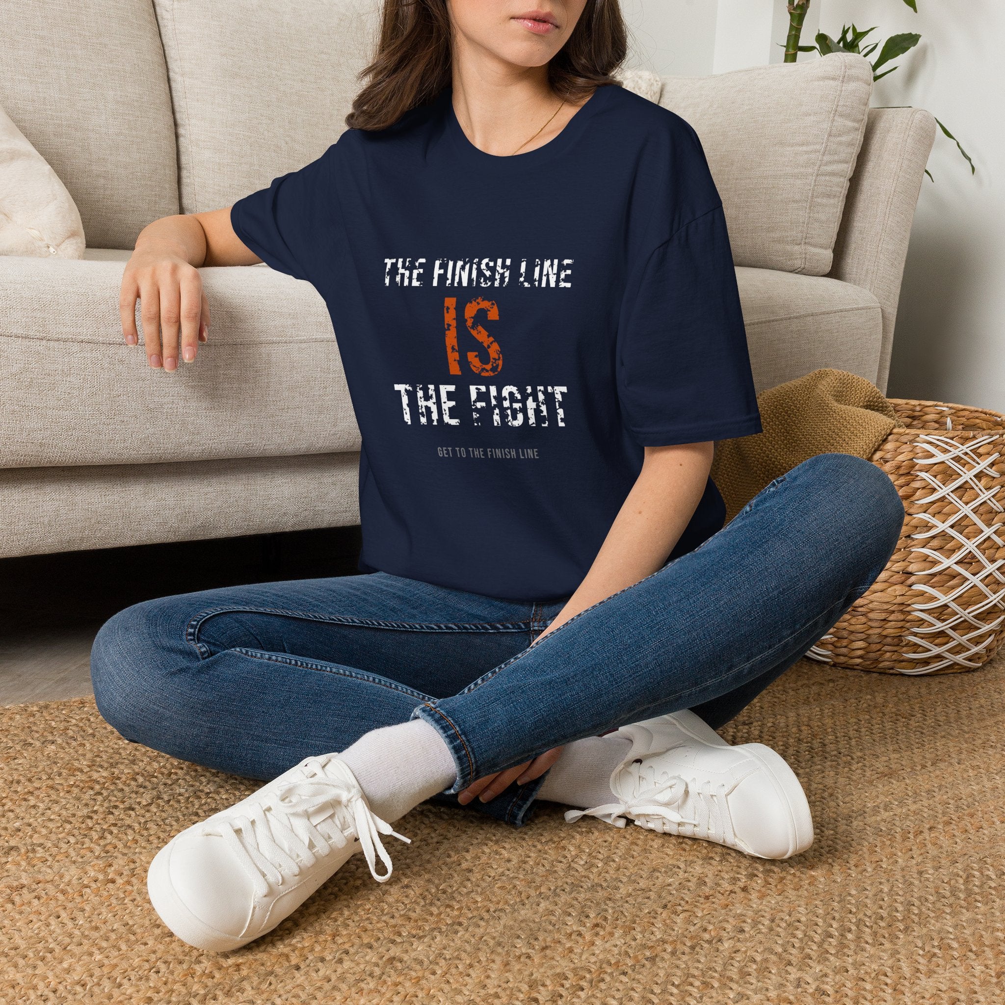 The Finish Line Is The Fight Tee — Distressed