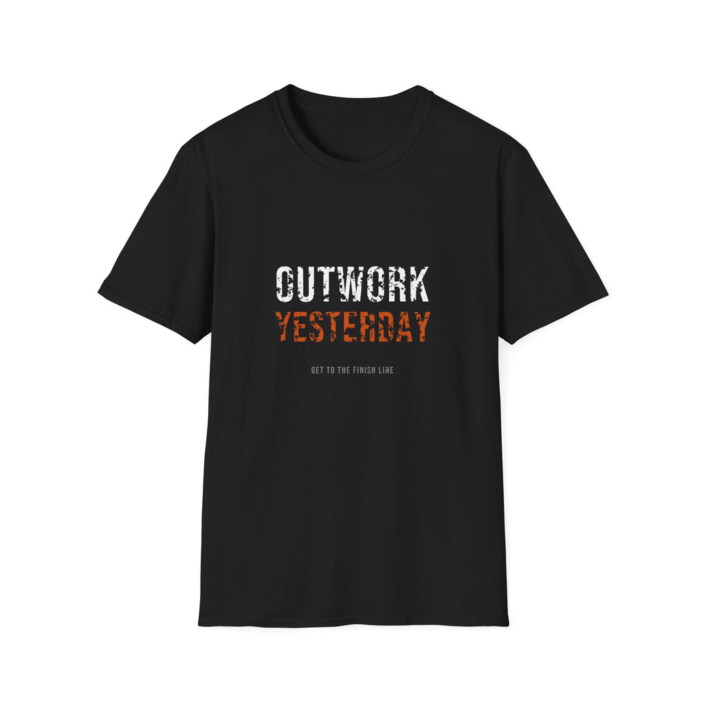Outwork Yesterday Tee — motivational graphic tee by Get To The Finish Line (view 9)