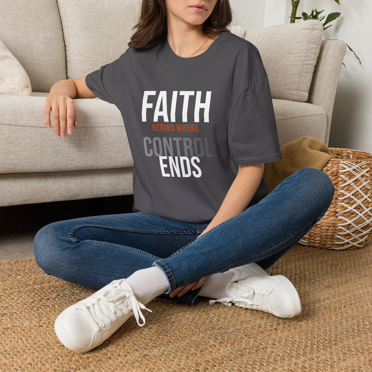 Faith Begins Where Control Ends Tee — Dissolve