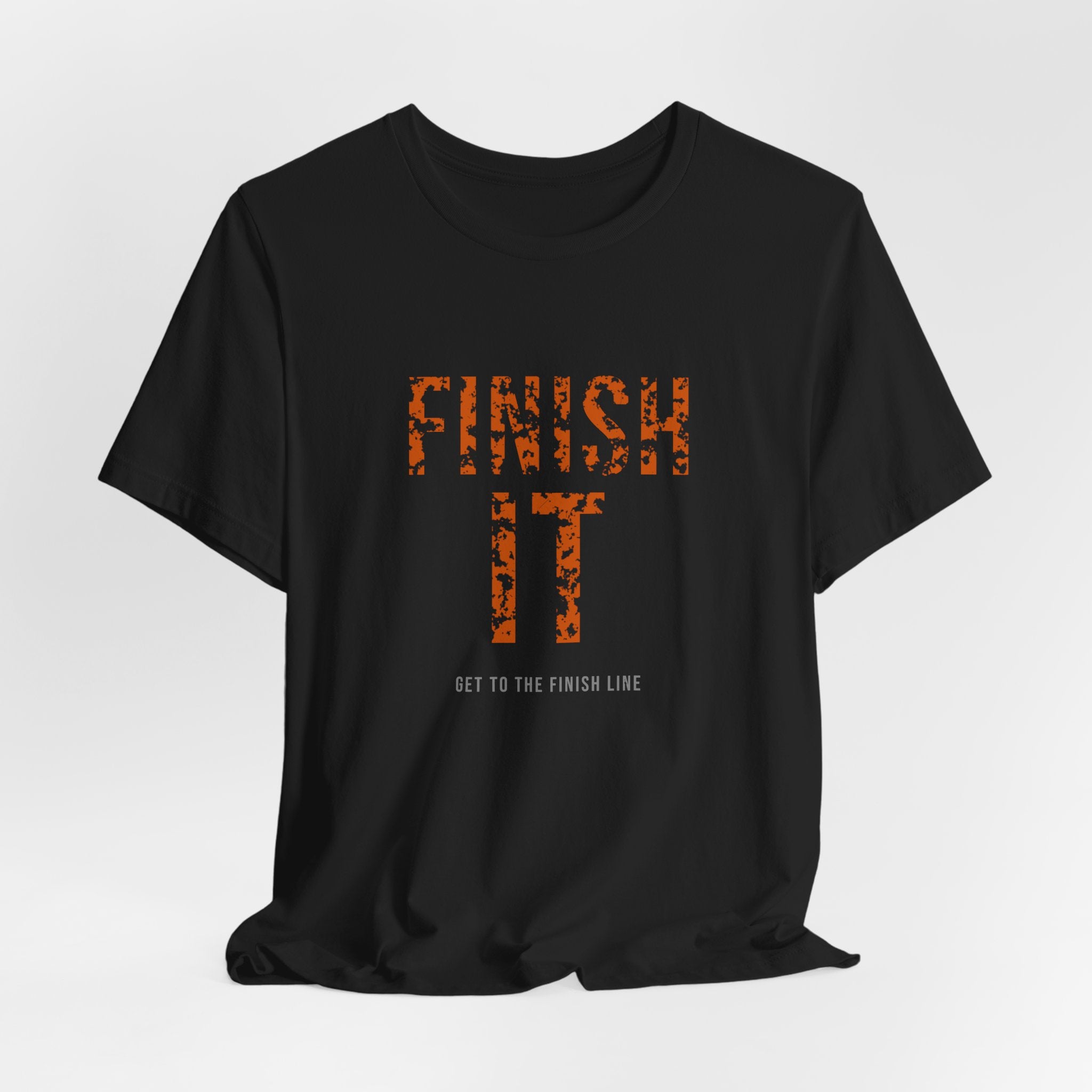 Finish It Tee — Burnt Orange — distressed motivational graphic tee by Get To The Finish Line (view 7)