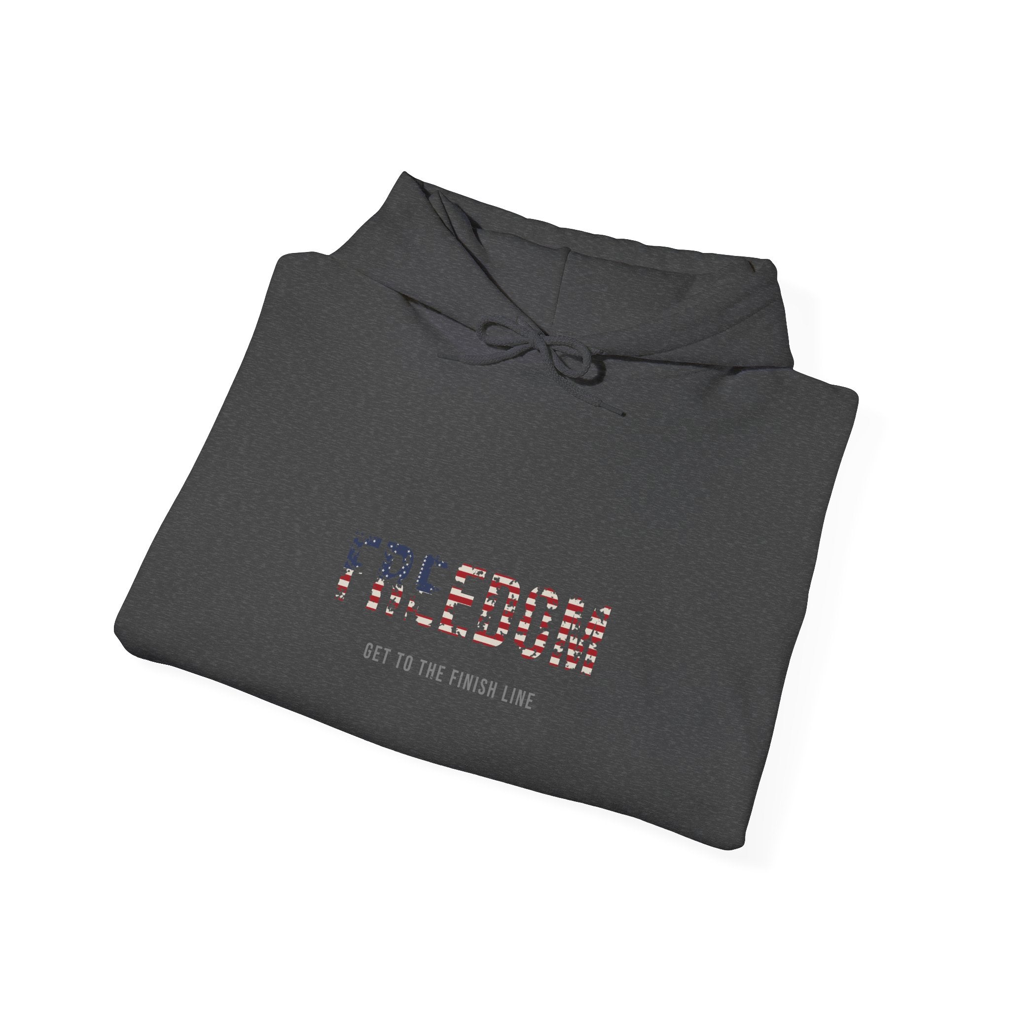 Freedom Hoodie — Flag Fill — patriotic american flag graphic hoodie by Get To The Finish Line (view 13)