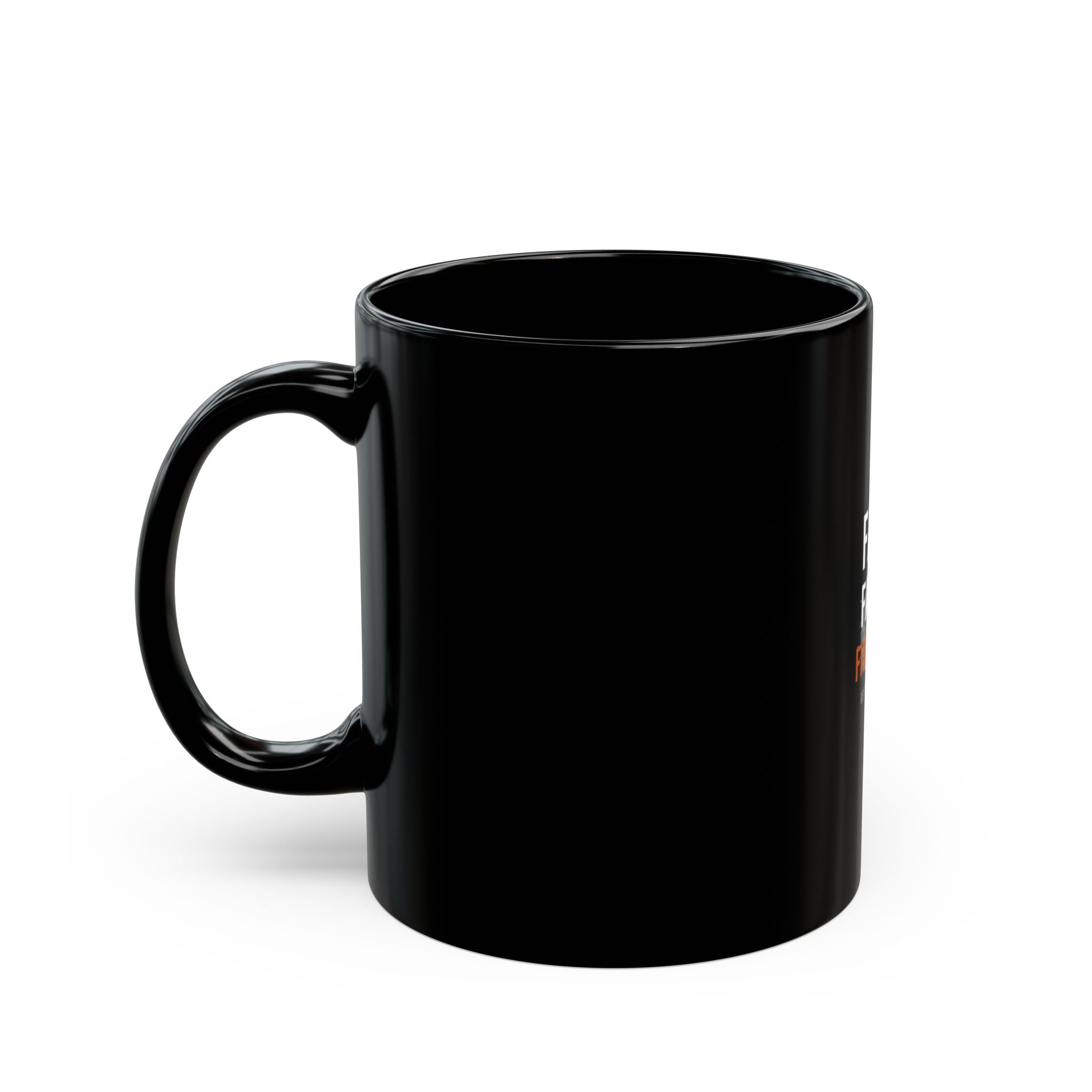 Faith Family Finish Line Mug — White/Orange — christian family values coffee mug by Get To The Finish Line (view 4)