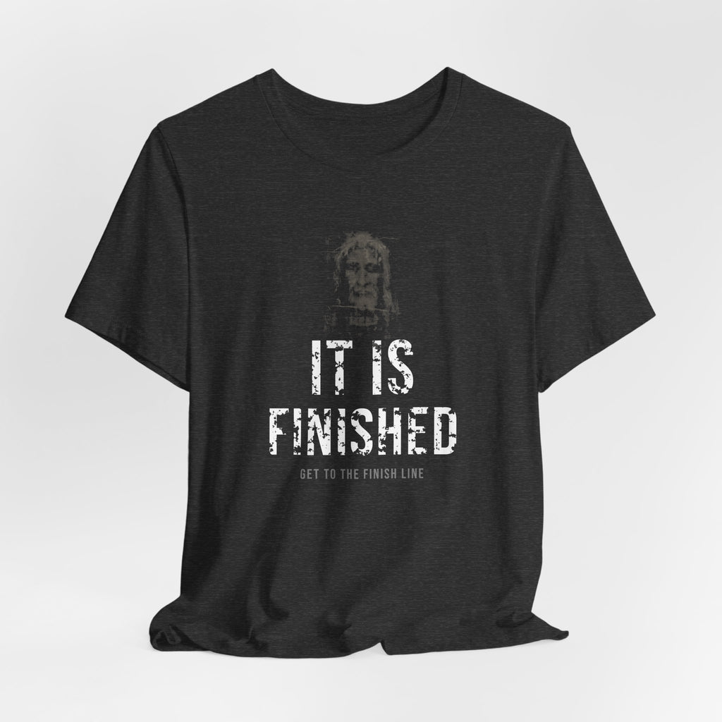 It Is Finished Tee — White — christian graphic tee by Get To The Finish Line (view 13)