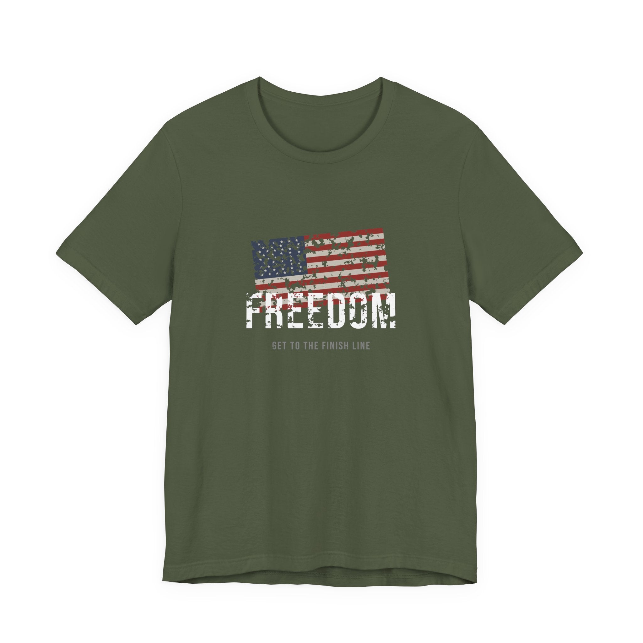 Freedom Tee — Old Glory — patriotic american flag graphic tee by Get To The Finish Line (view 2)