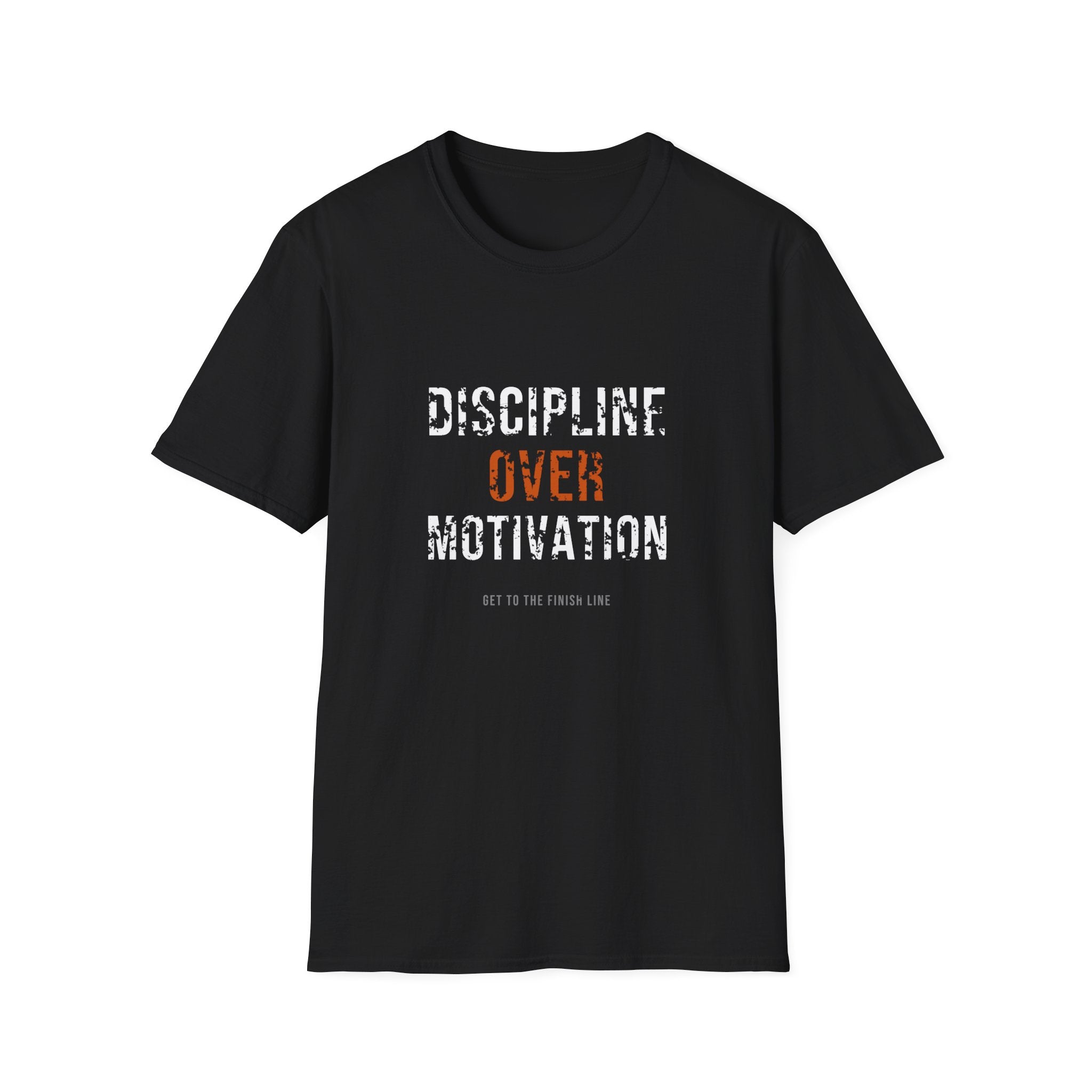 Discipline Over Motivation Tee — motivational graphic tee by Get To The Finish Line (view 9)