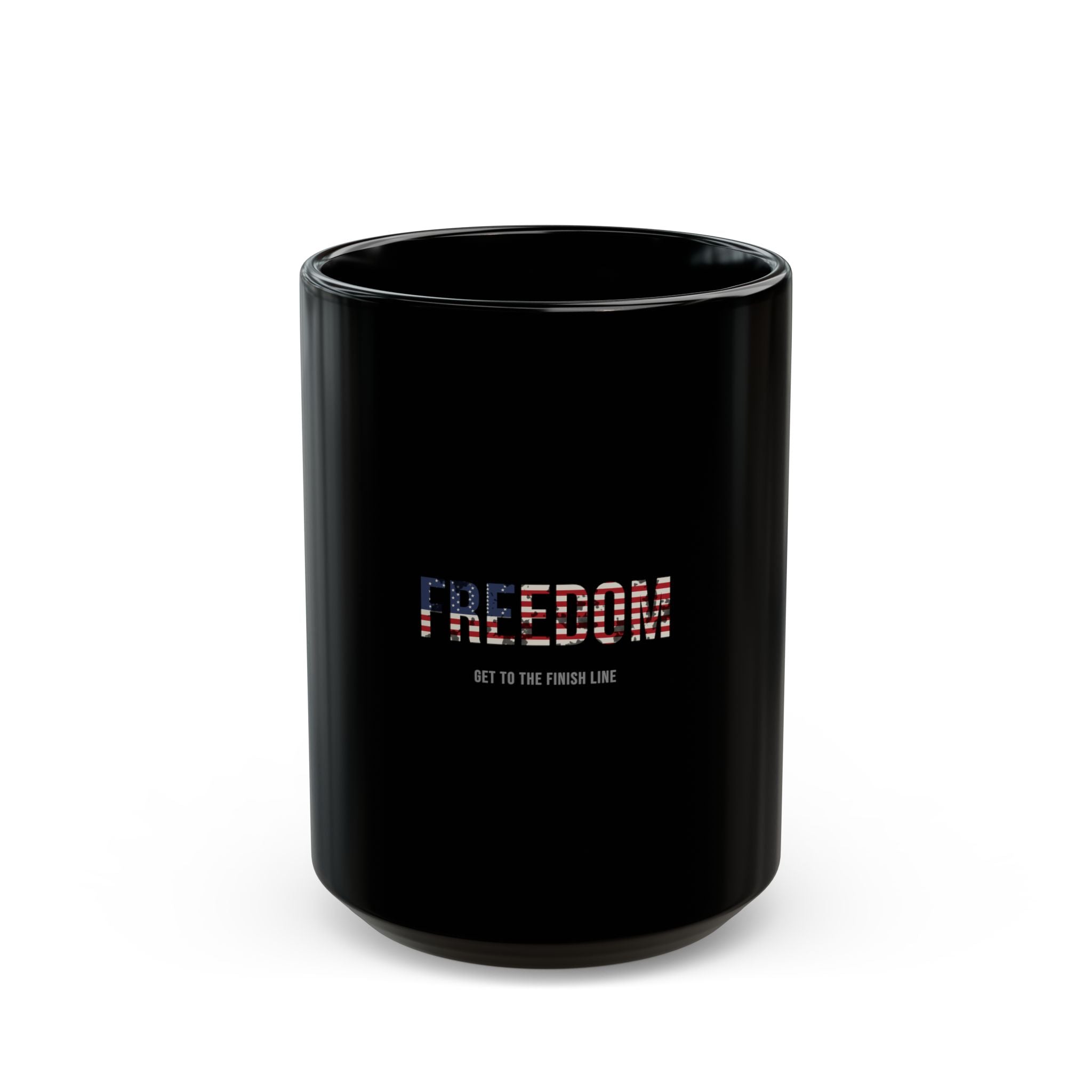 Freedom Mug — Flag Fill — patriotic american flag coffee mug by Get To The Finish Line (view 2)