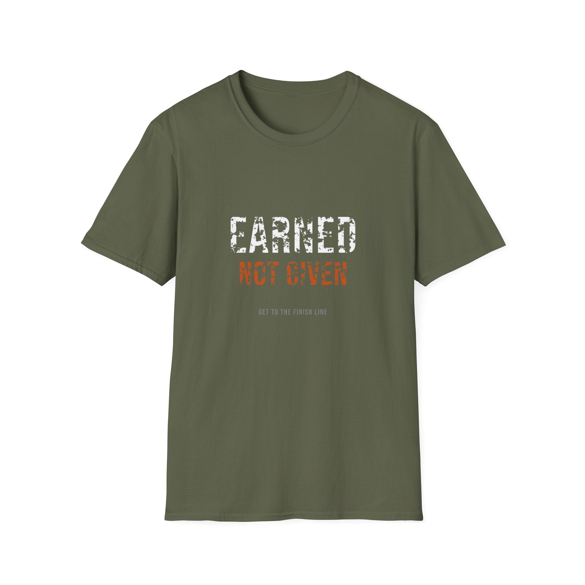 Earned Not Given Tee — motivational graphic tee by Get To The Finish Line (view 15)