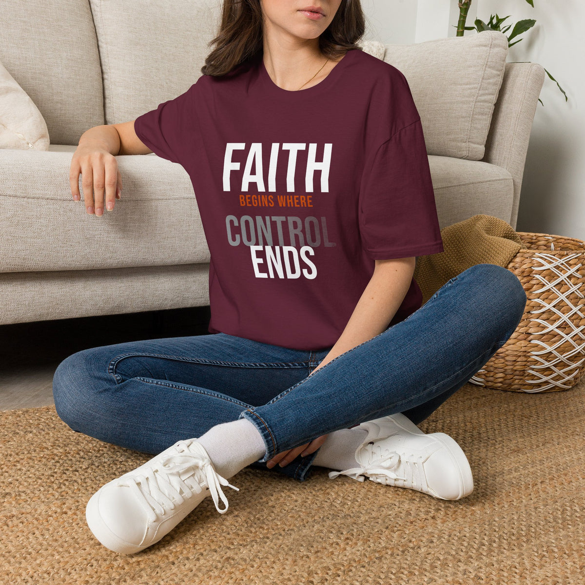 Faith Begins Where Control Ends Tee — Dissolve