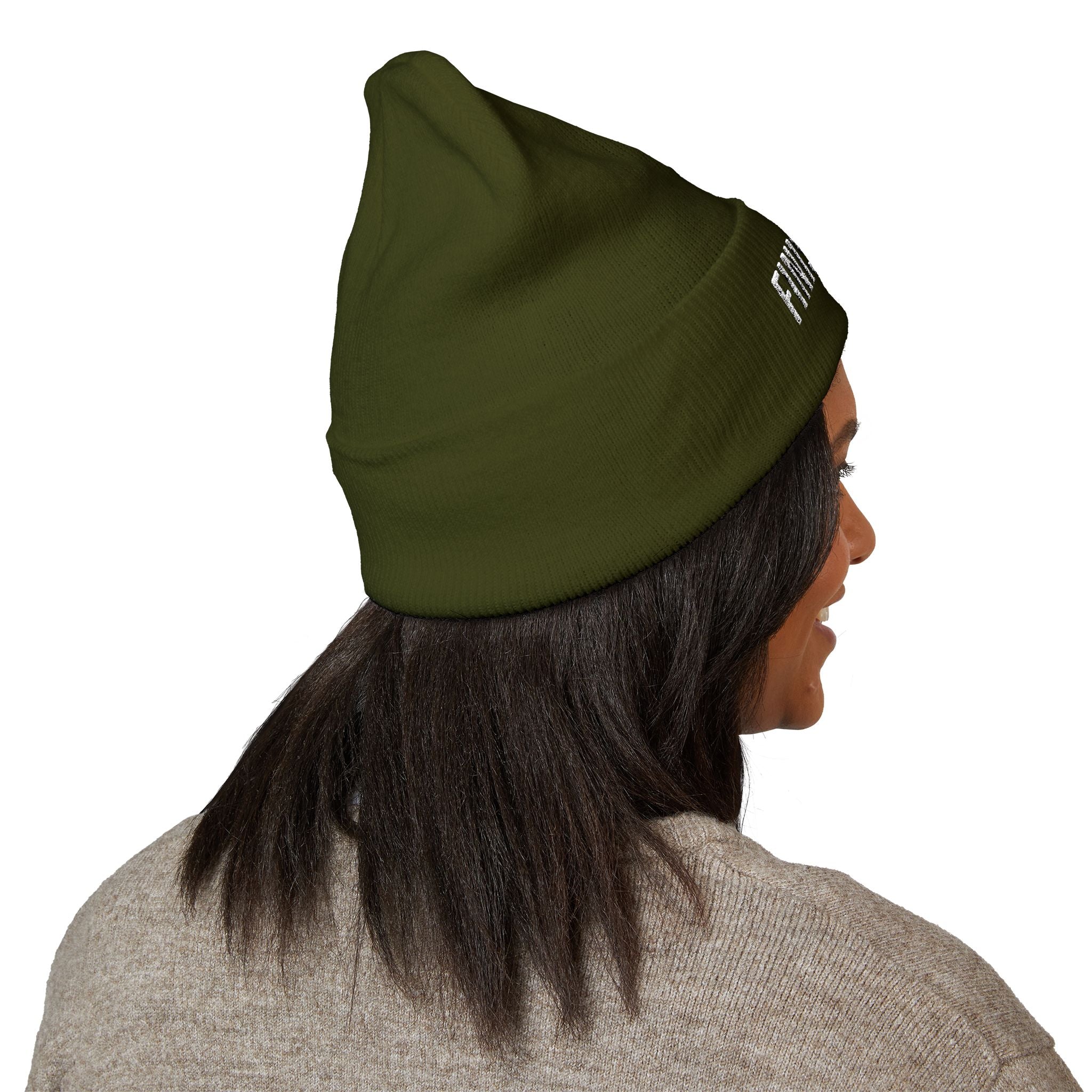 Get To The Finish Line Beanie — Embroidered Cuff — motivational perseverance embroidered beanie by Get To The Finish Line (view 7)