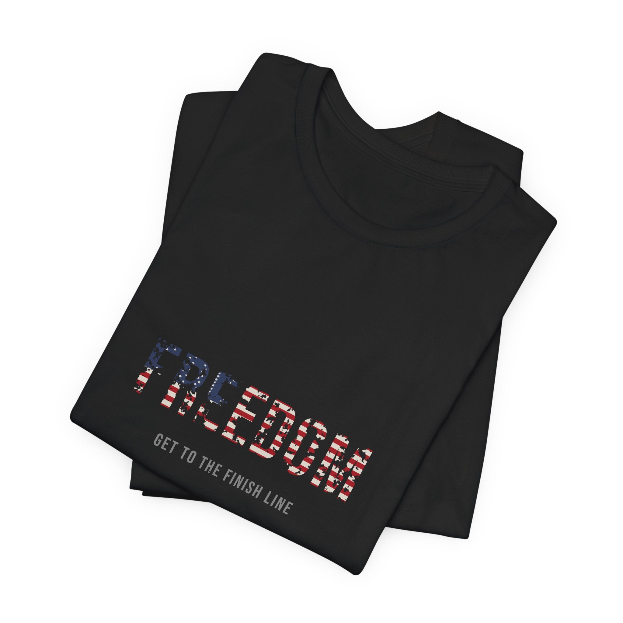 Freedom Tee — Flag Fill — patriotic american flag graphic tee by Get To The Finish Line (view 6)