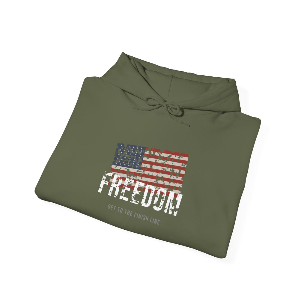 Freedom Hoodie — Old Glory — patriotic american flag graphic hoodie by Get To The Finish Line (view 10)