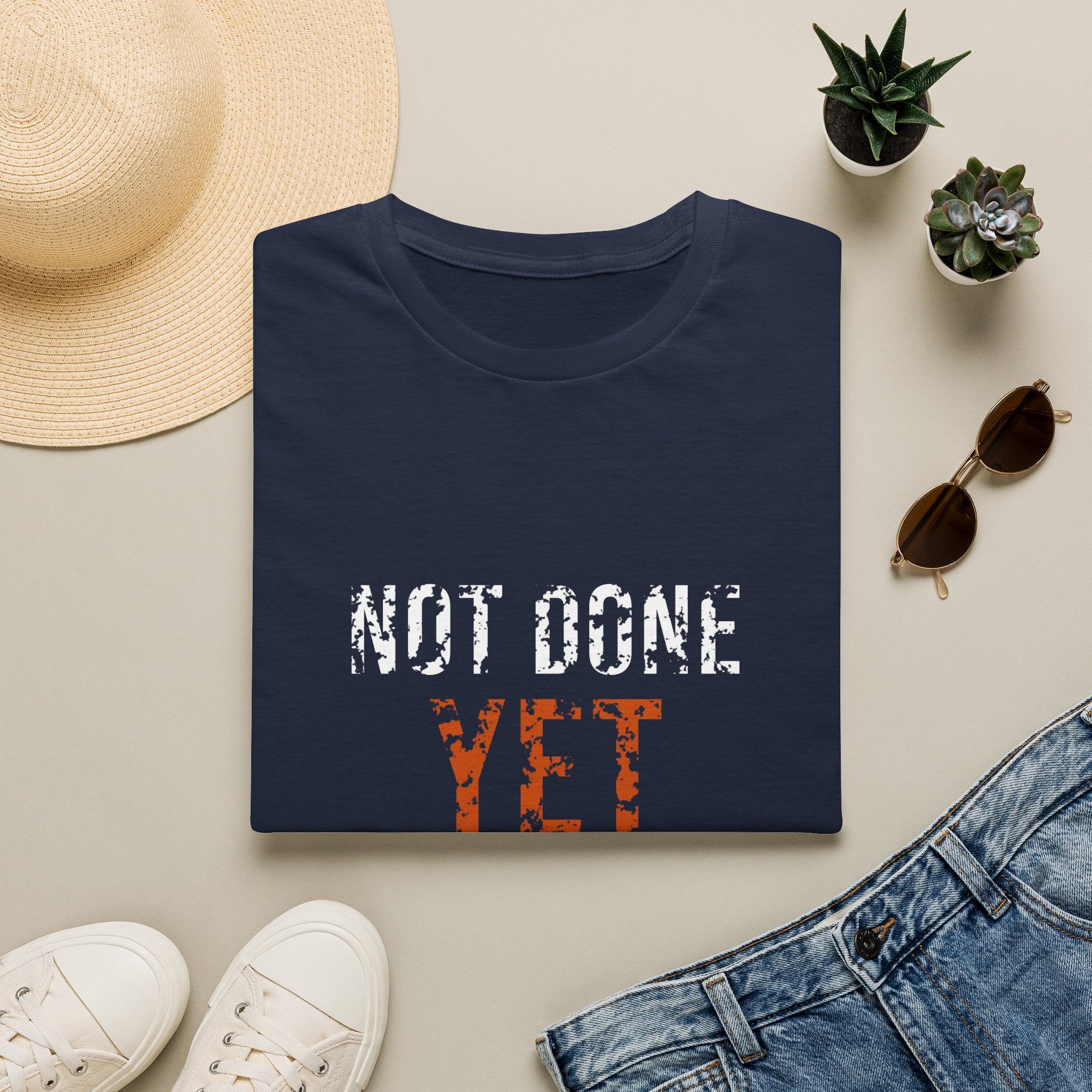 Not Done Yet Tee — motivational graphic tee by Get To The Finish Line (view 7)