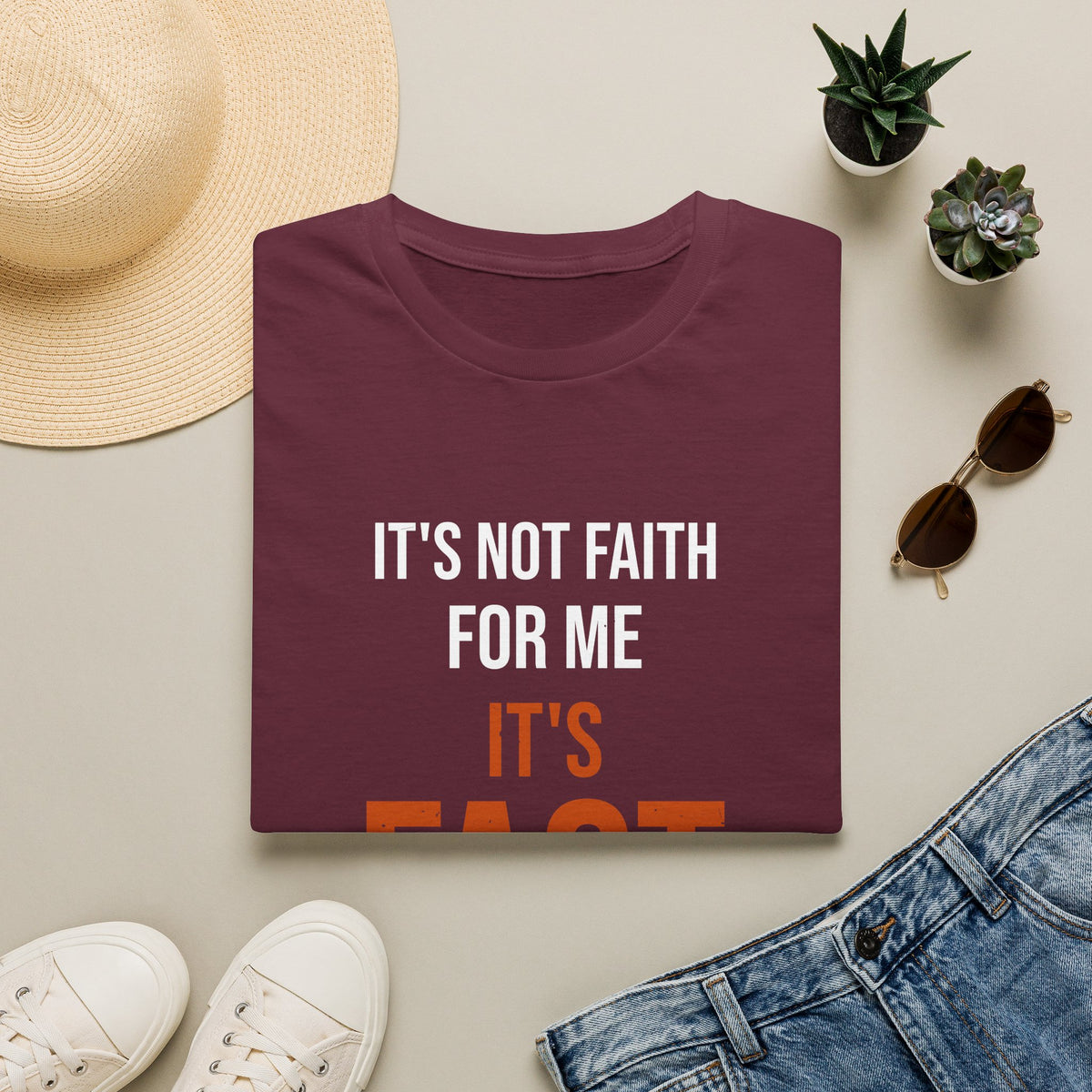It's Not Faith It's Fact Tee — Stacked
