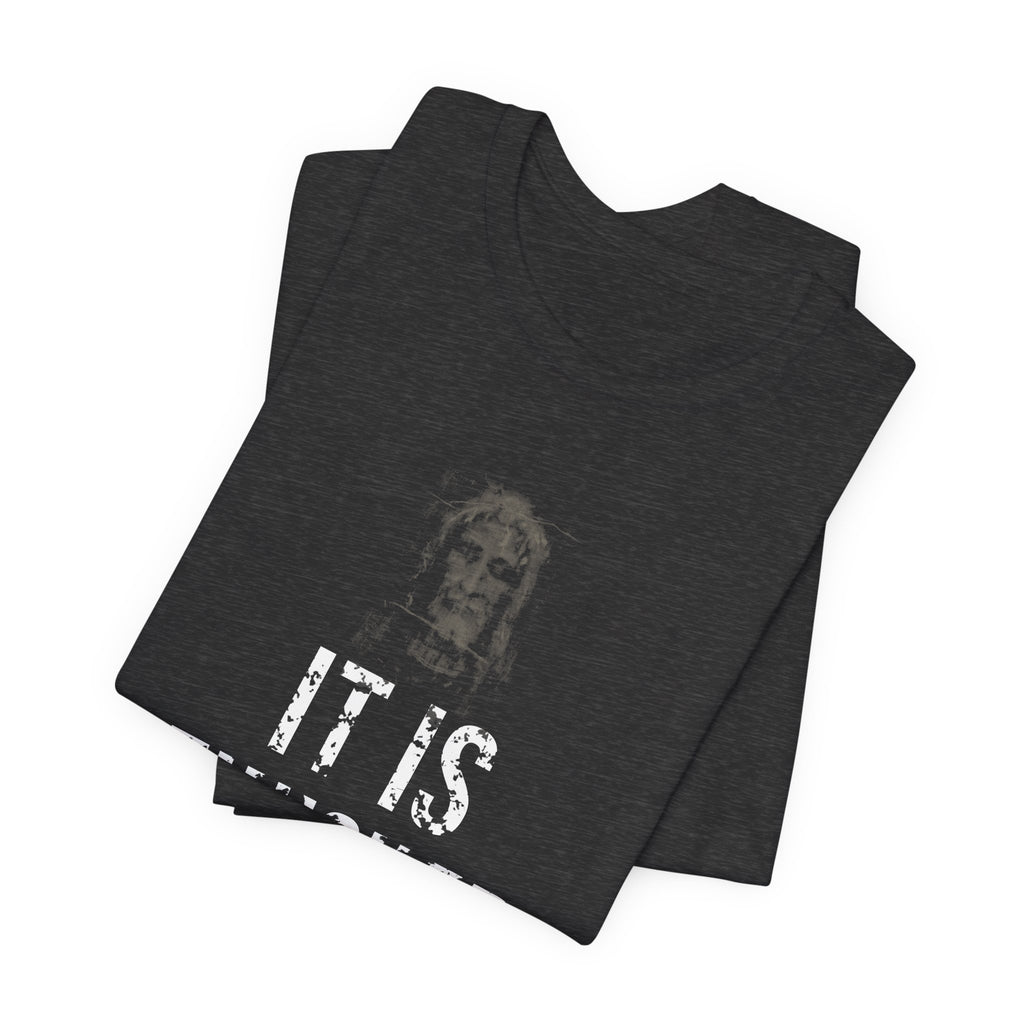 It Is Finished Tee — White — christian graphic tee by Get To The Finish Line (view 12)