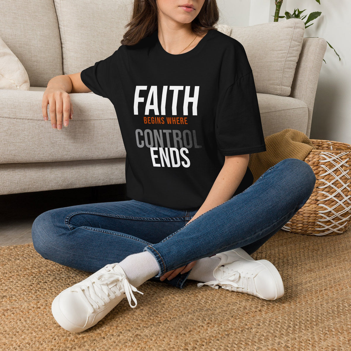 Faith Begins Where Control Ends Tee — Dissolve
