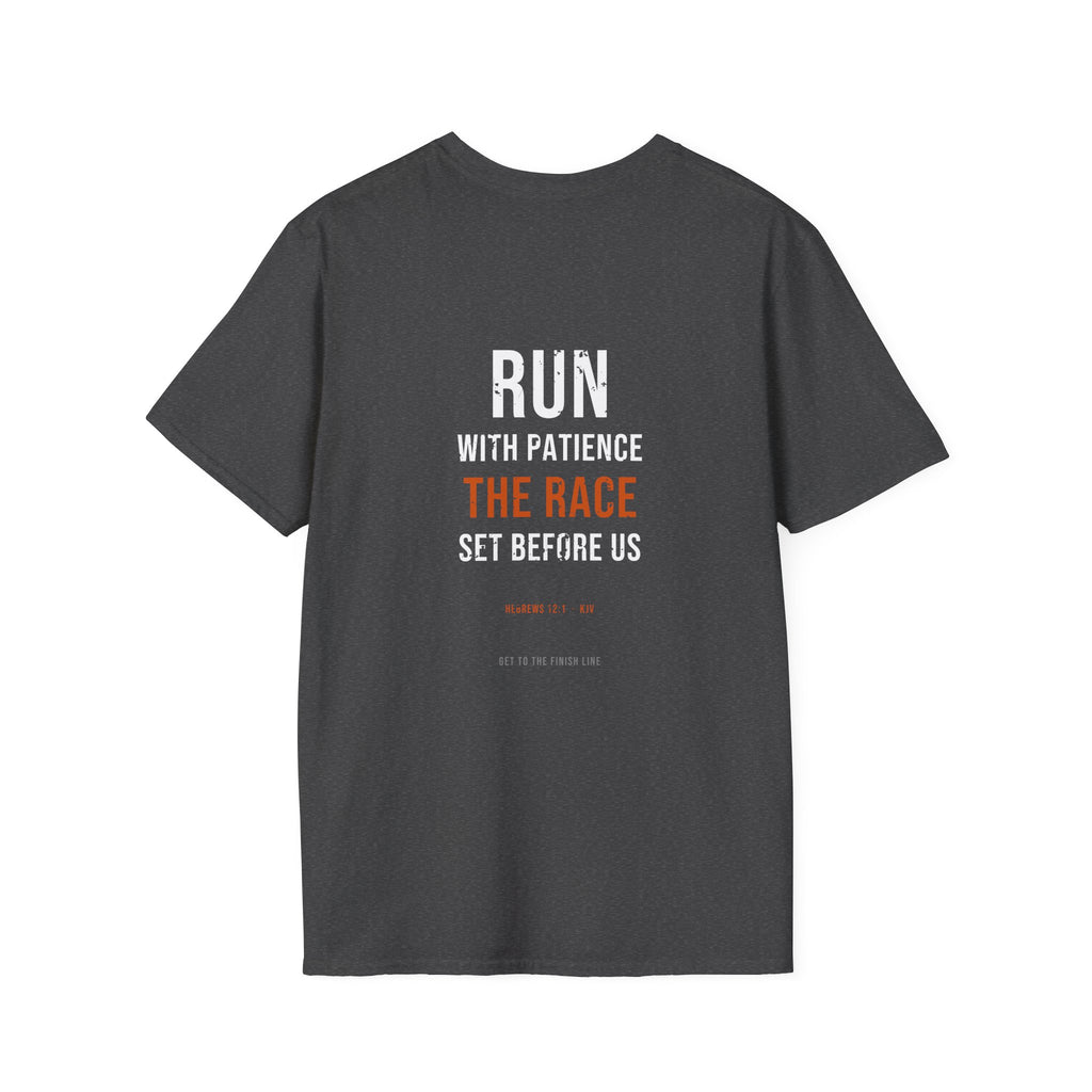 Run With Patience The Race Tee — Hebrews 12:1 KJV