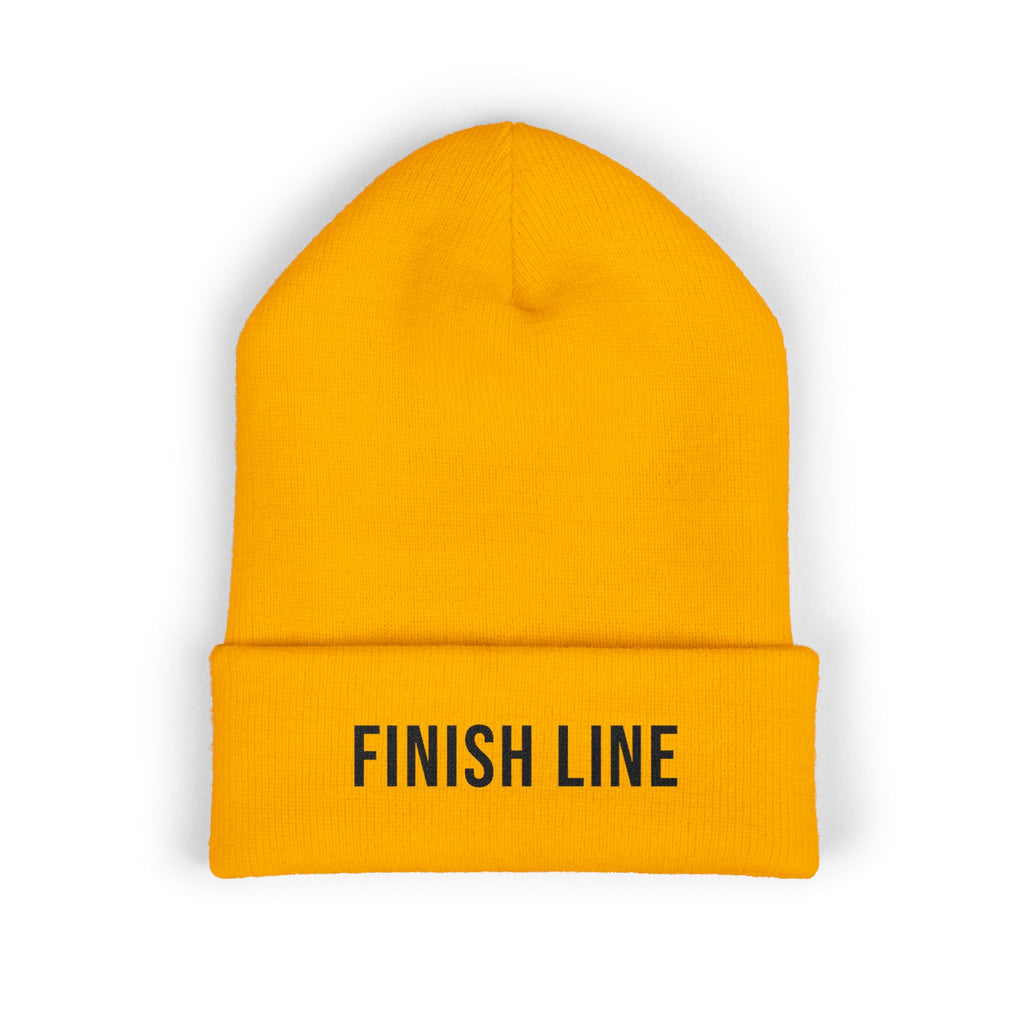 Get To The Finish Line Beanie — Black Stitch — motivational perseverance embroidered beanie by Get To The Finish Line (view 2)