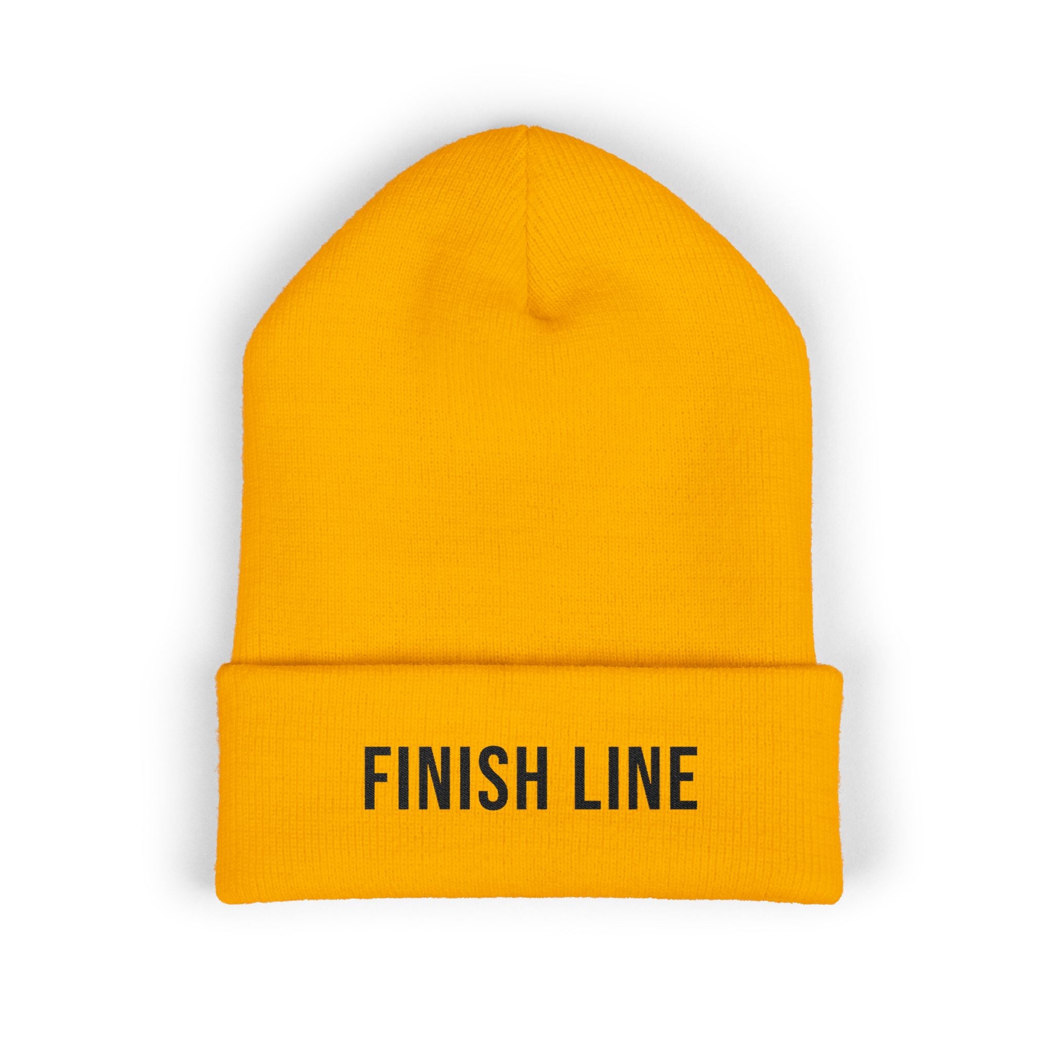 Get To The Finish Line Beanie — Black Stitch — motivational perseverance embroidered beanie by Get To The Finish Line (view 2)