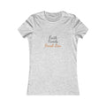 Faith Family Finish Line Script Women's Tee — Light — christian family values graphic tee by Get To The Finish Line (view 3)