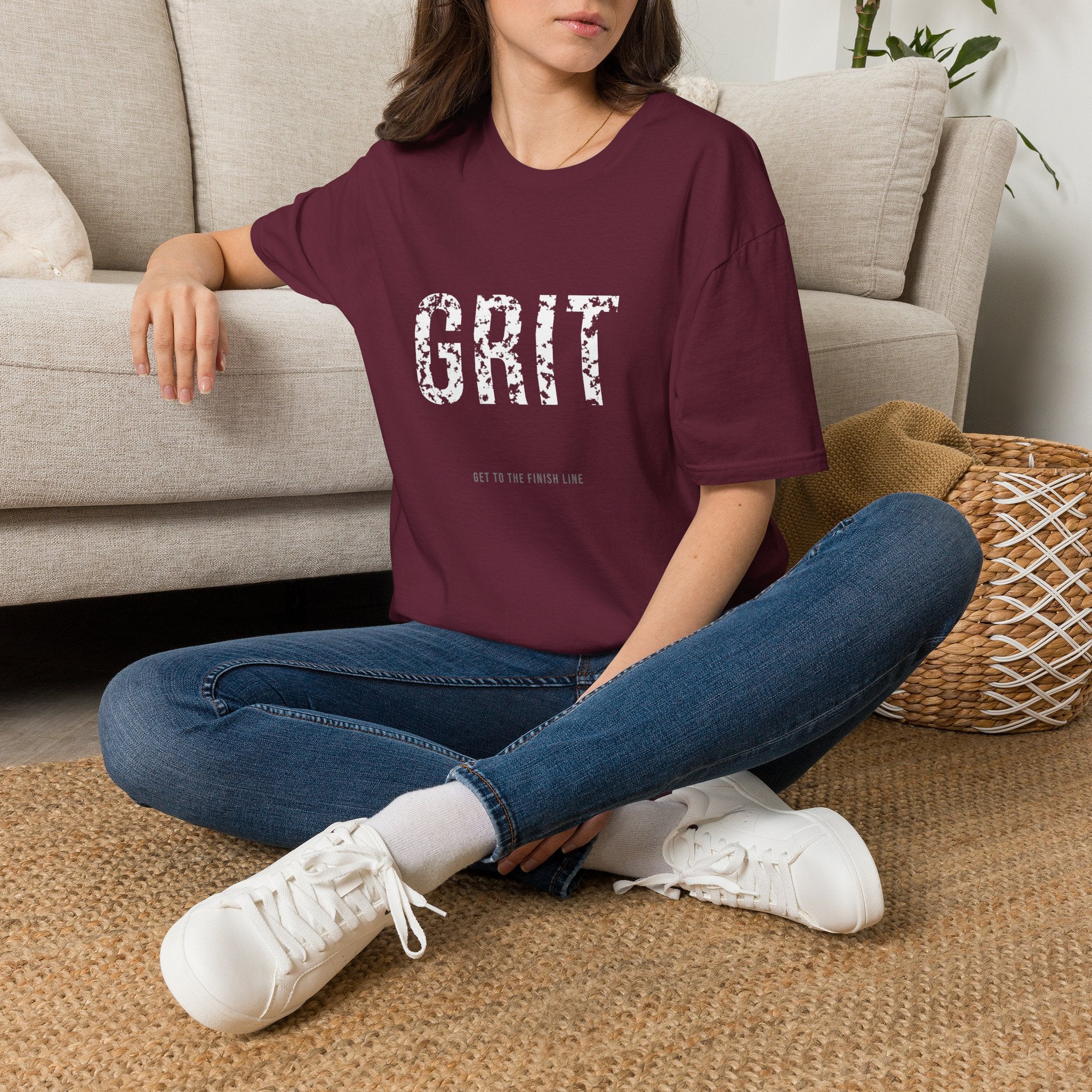Grit Tee — motivational graphic tee by Get To The Finish Line (view 11)