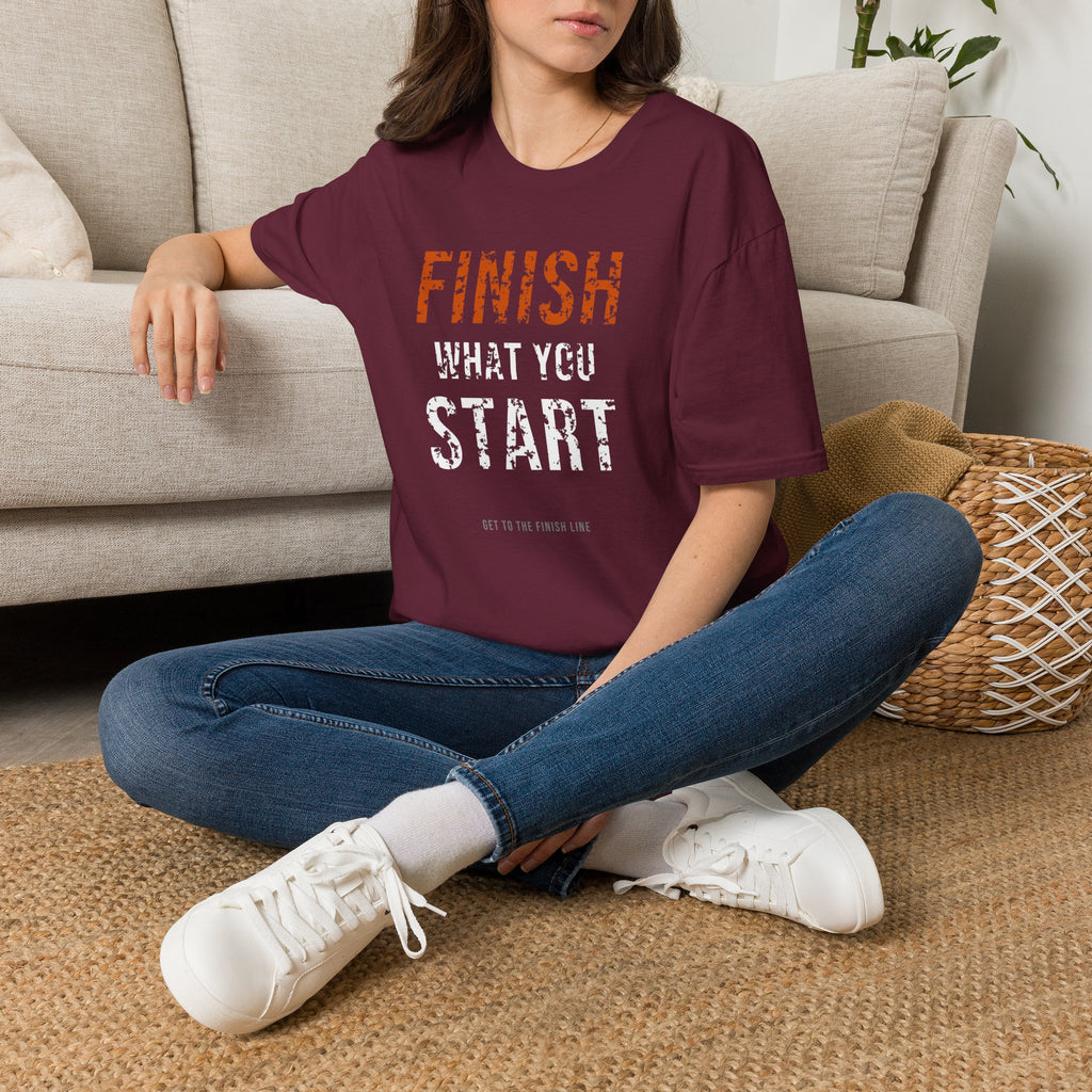 Finish What You Start Tee — motivational graphic tee by Get To The Finish Line (view 11)