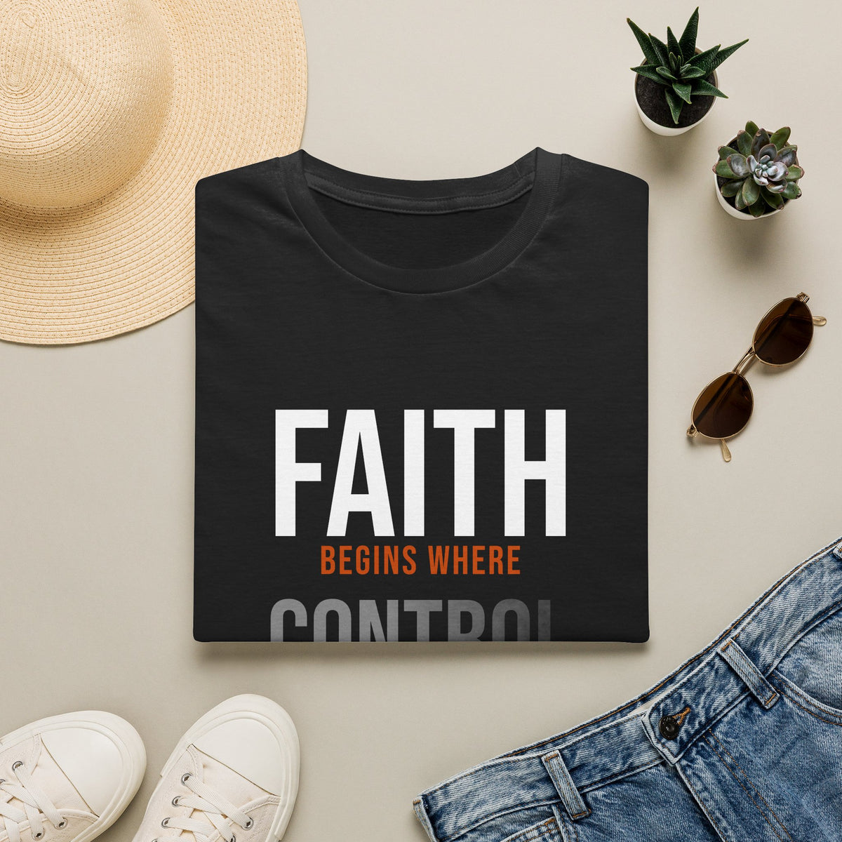 Faith Begins Where Control Ends Tee — Dissolve