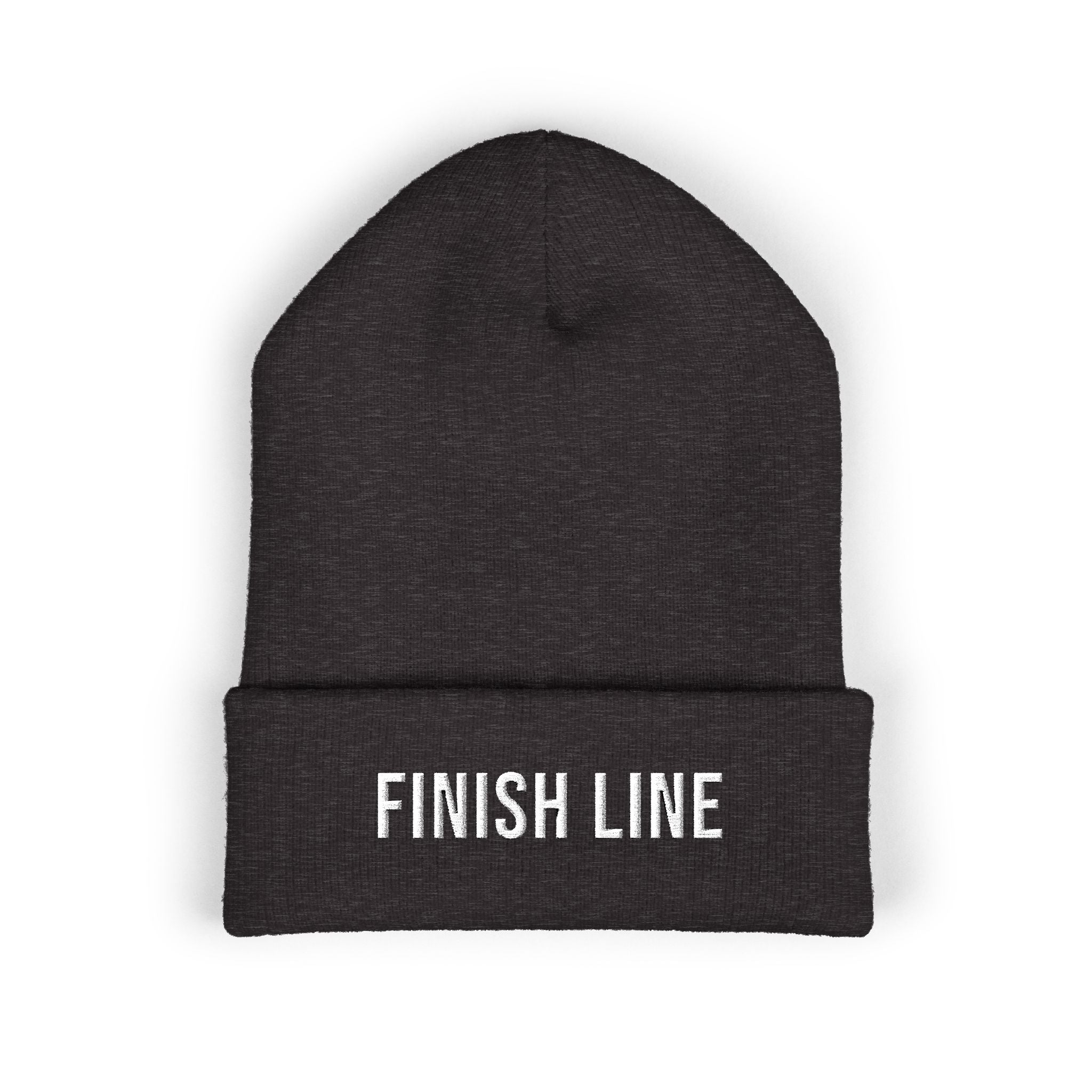 Get To The Finish Line Beanie — Embroidered Cuff — motivational perseverance embroidered beanie by Get To The Finish Line (view 4)