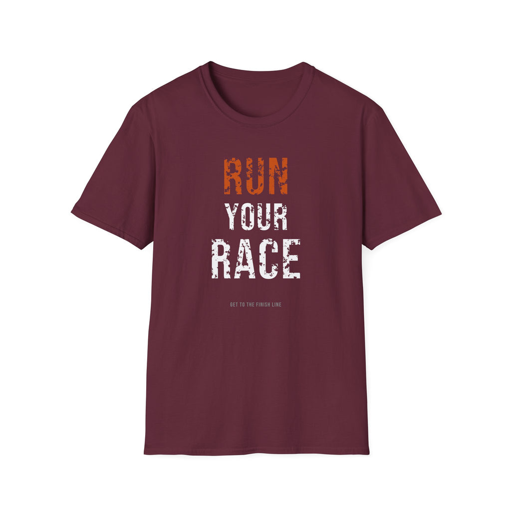 Run Your Race Tee — motivational graphic tee by Get To The Finish Line (view 12)