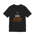 King Jesus Tee — White/Orange — christian graphic tee by Get To The Finish Line