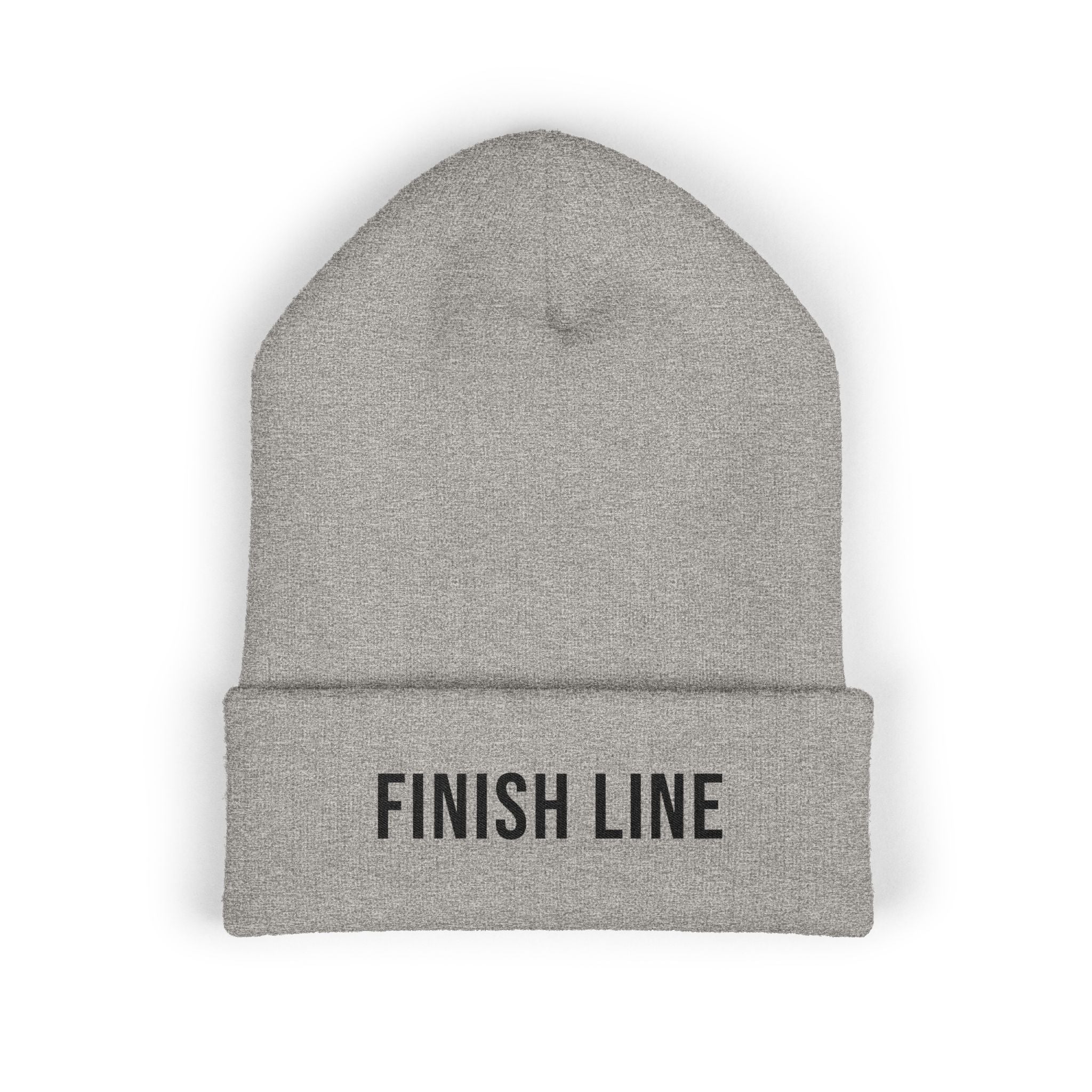 Get To The Finish Line Beanie — Black Stitch — motivational perseverance embroidered beanie by Get To The Finish Line (view 3)