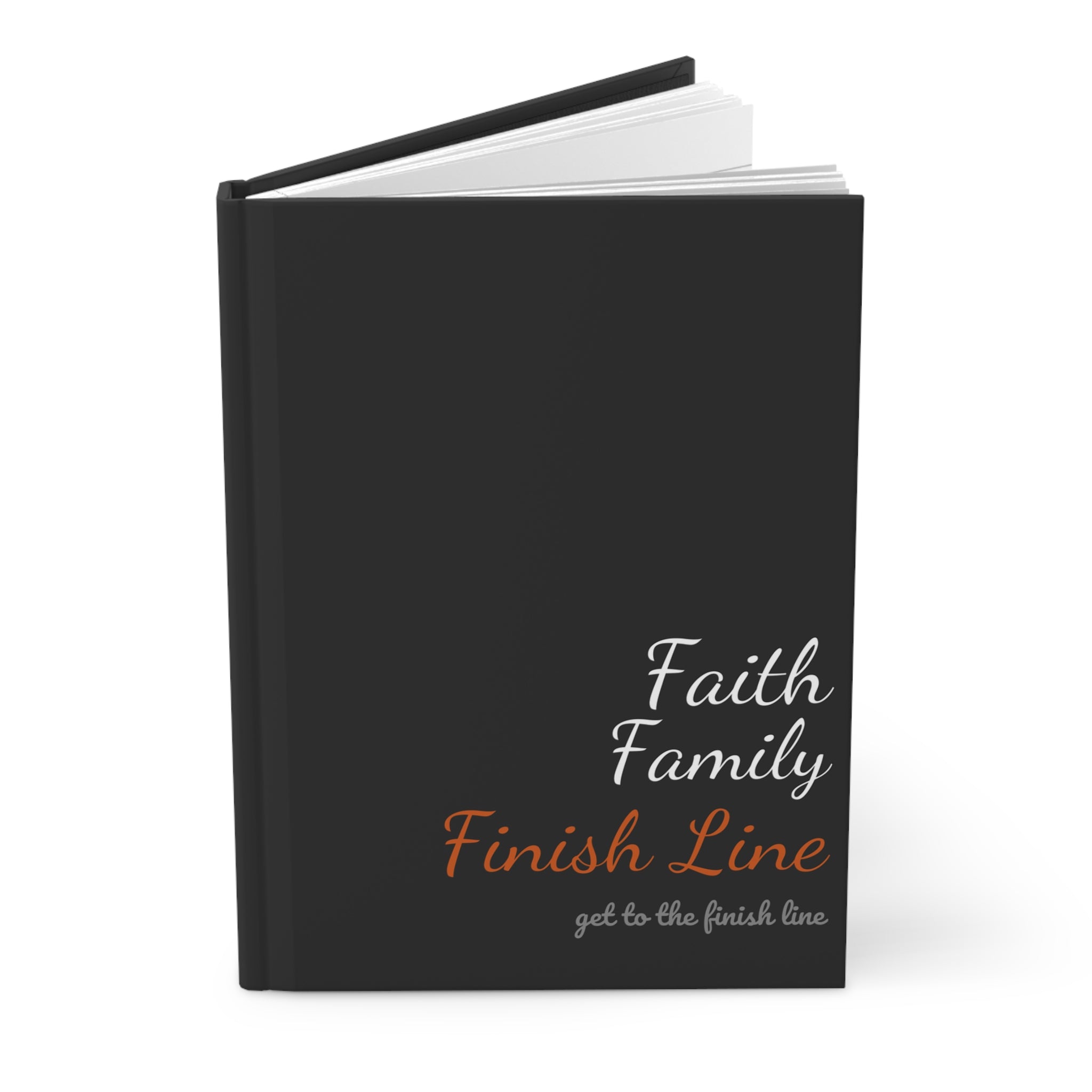 Faith Family Finish Line Script Journal — christian family values hardcover journal by Get To The Finish Line (view 3)