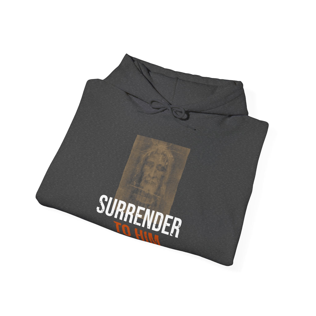 Surrender To Him Hoodie — Shroud, White Text