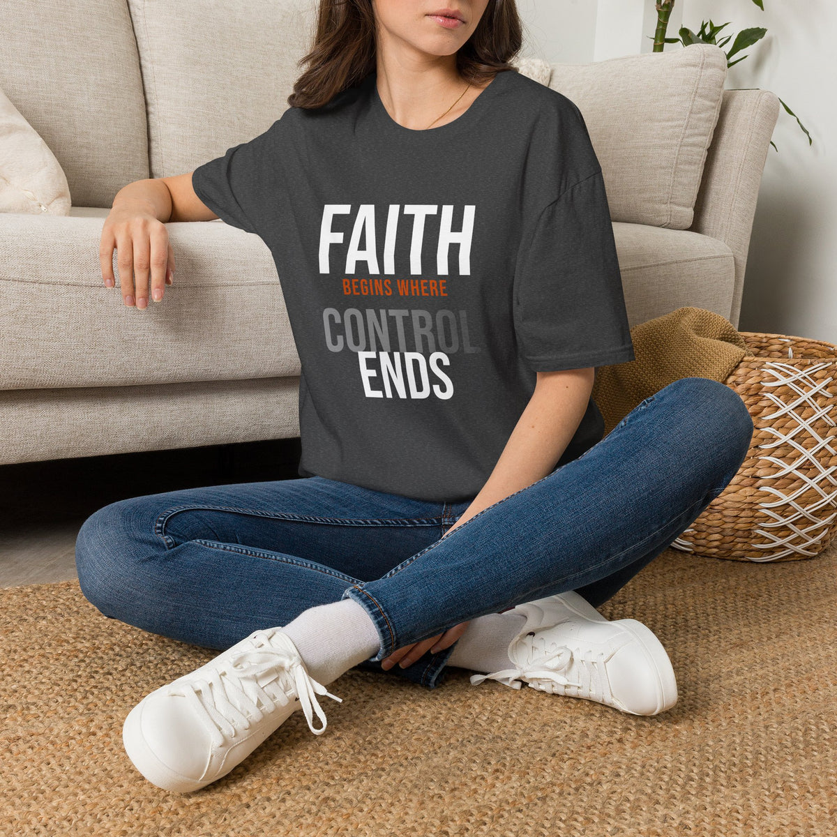 Faith Begins Where Control Ends Tee — Dissolve