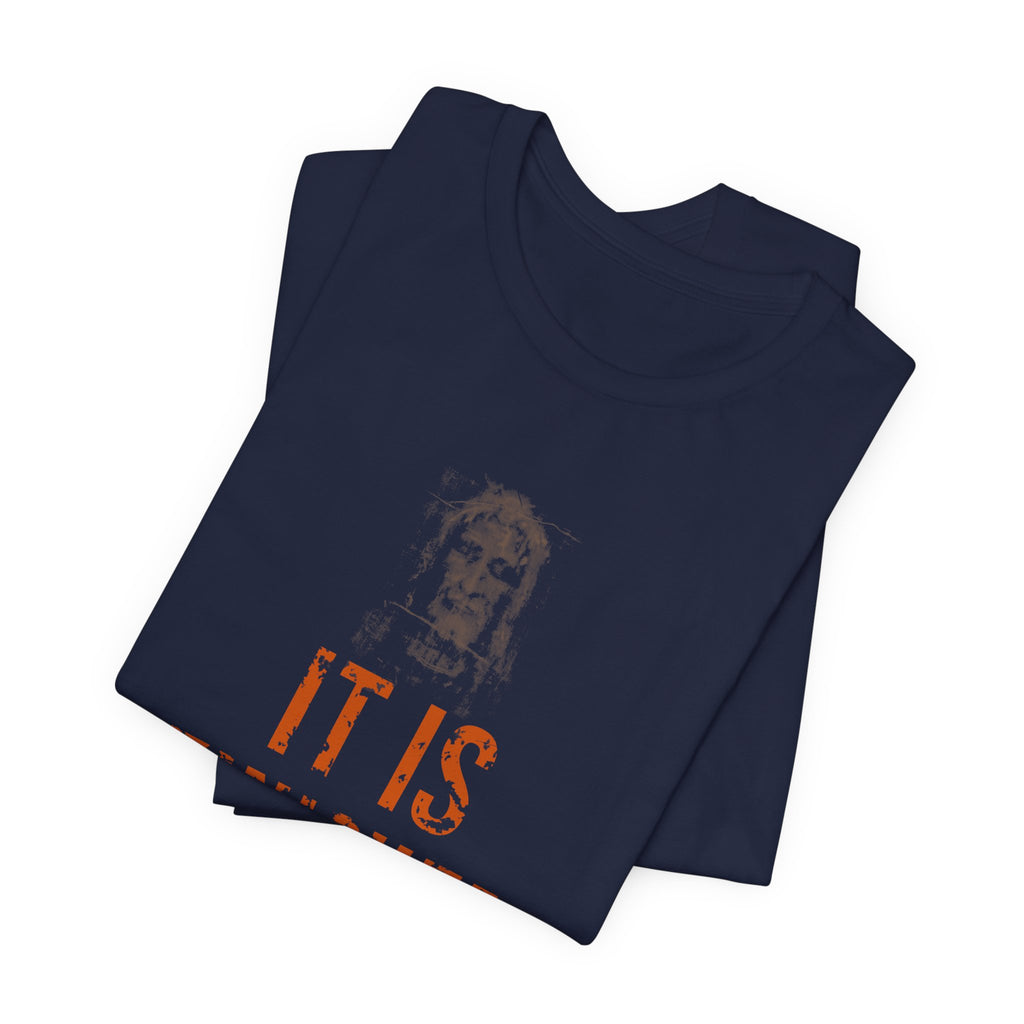 It Is Finished Tee — Burnt Orange — christian graphic tee by Get To The Finish Line (view 15)