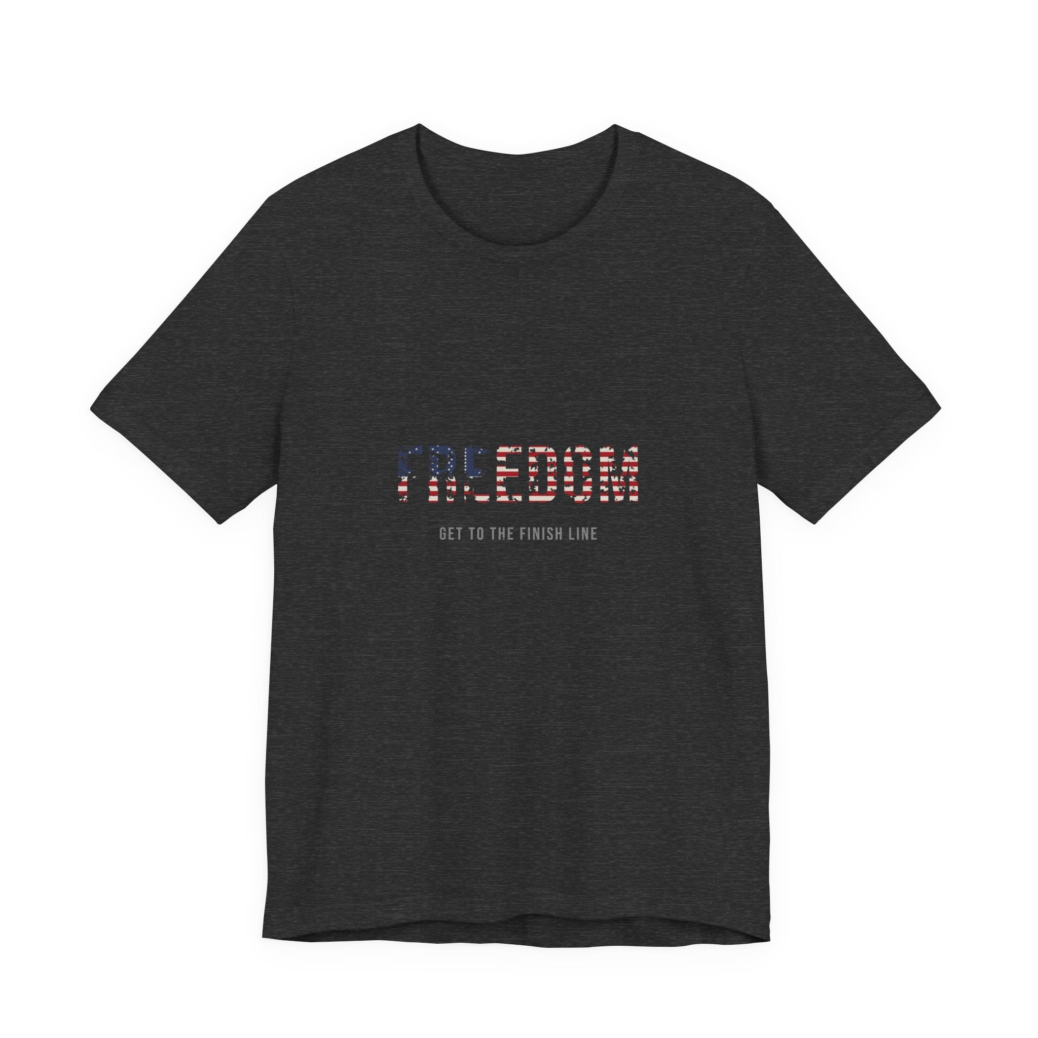 Freedom Tee — Flag Fill — patriotic american flag graphic tee by Get To The Finish Line (view 3)