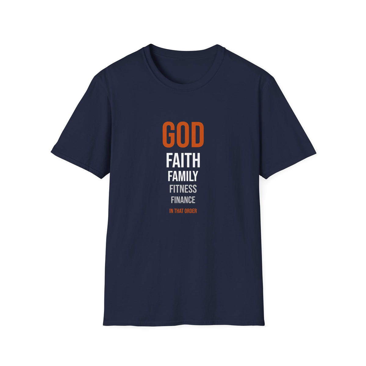 God First In That Order Tee — Four Pillars — motivational graphic tee by Get To The Finish Line (view 15)