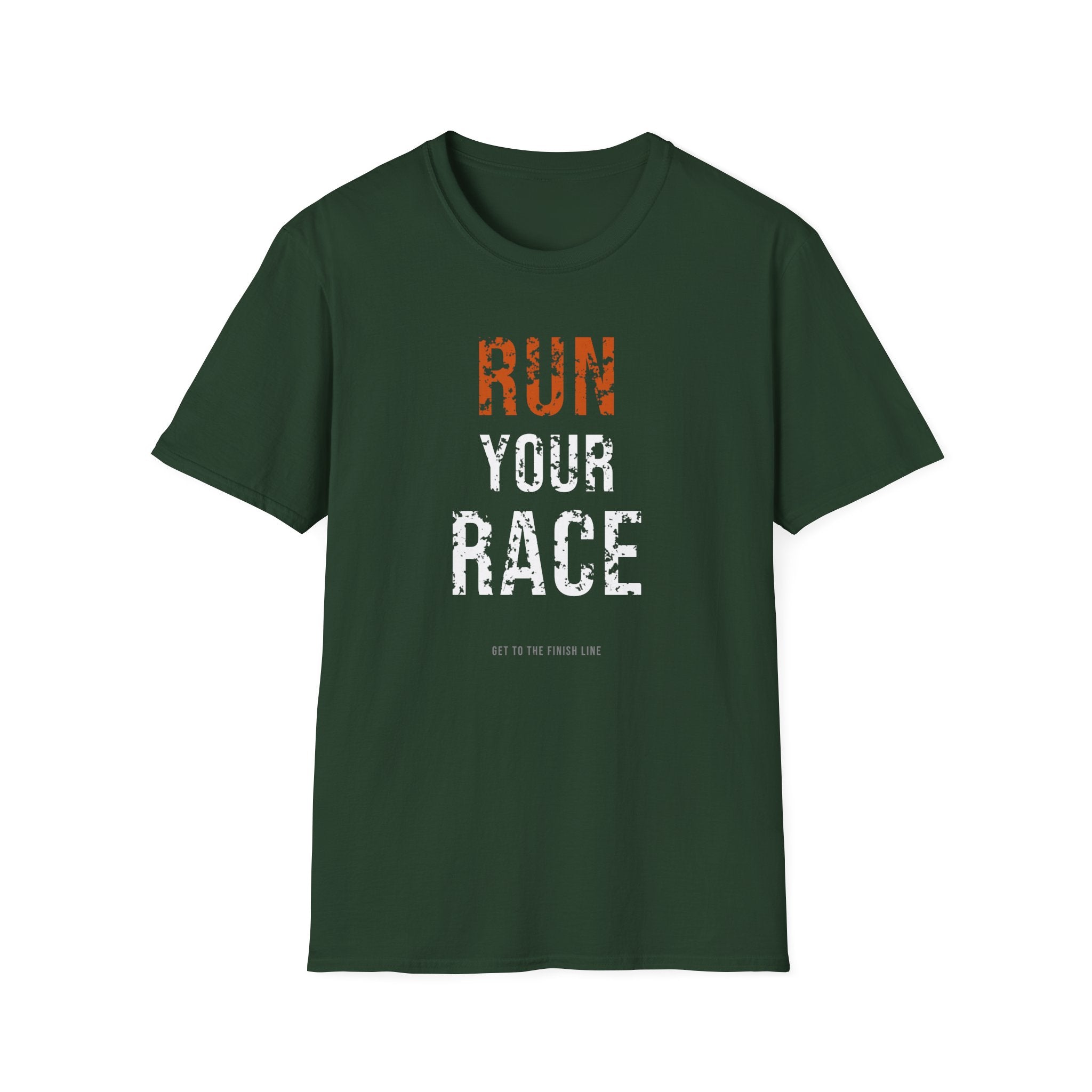 Run Your Race Tee — motivational graphic tee by Get To The Finish Line (view 18)
