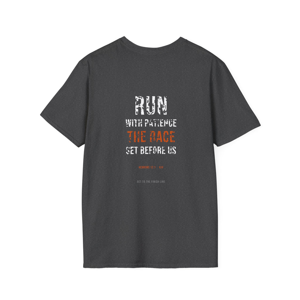 Run With Patience The Race Tee — Hebrews 12:1 KJV