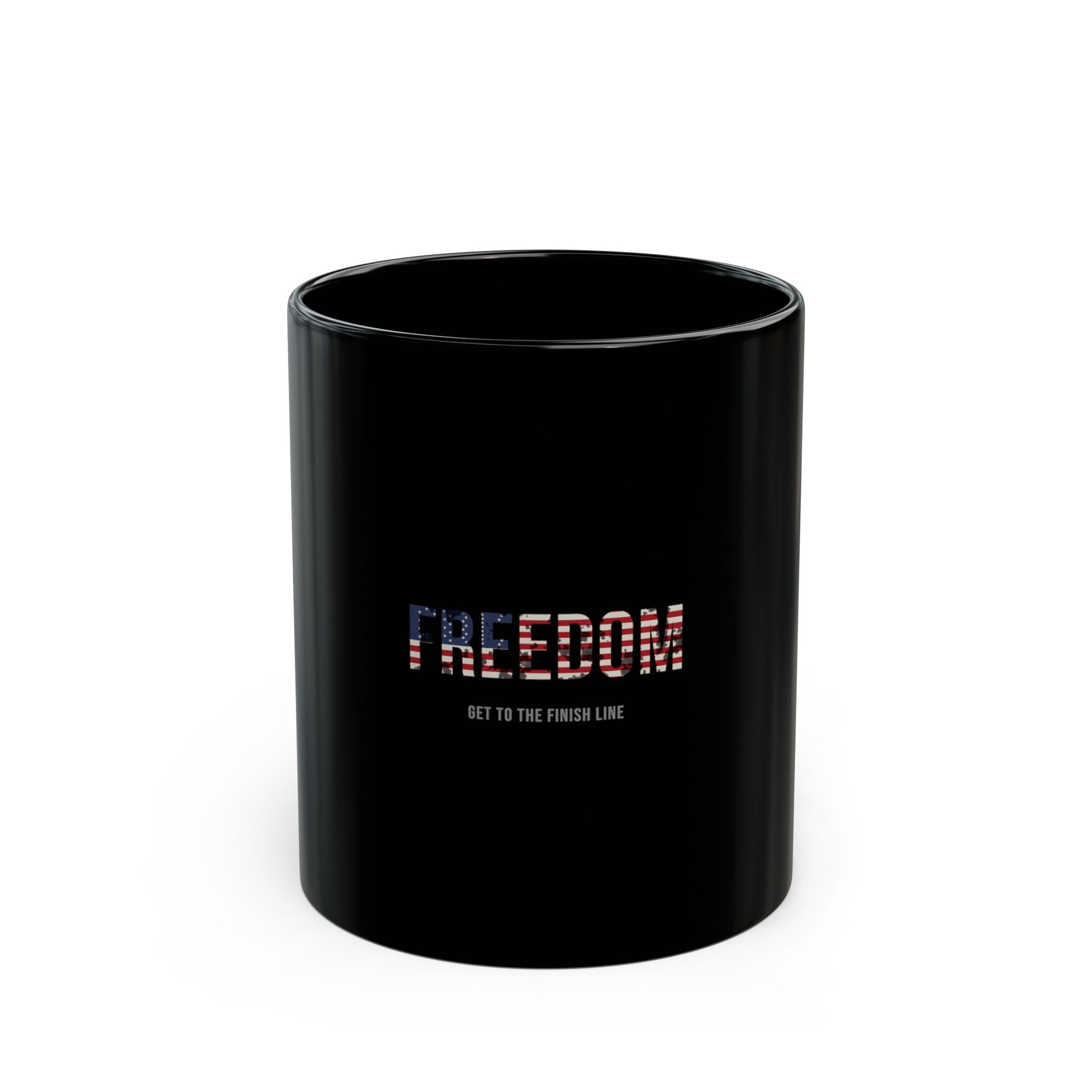 Freedom Mug — Flag Fill — patriotic american flag coffee mug by Get To The Finish Line